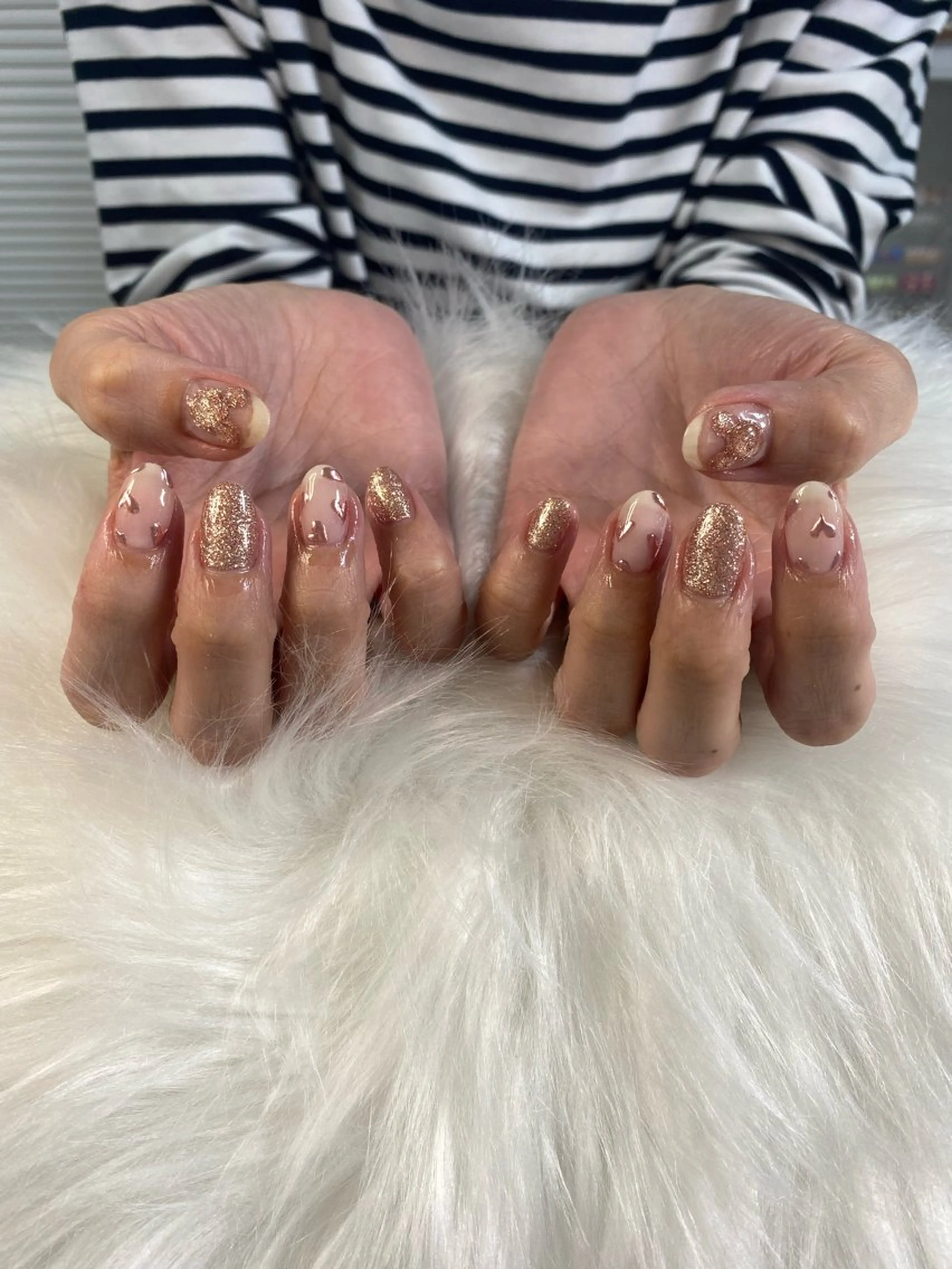 ネイル ミラーネイル ピンク デュアス R _宇都宮のネイルデザイン