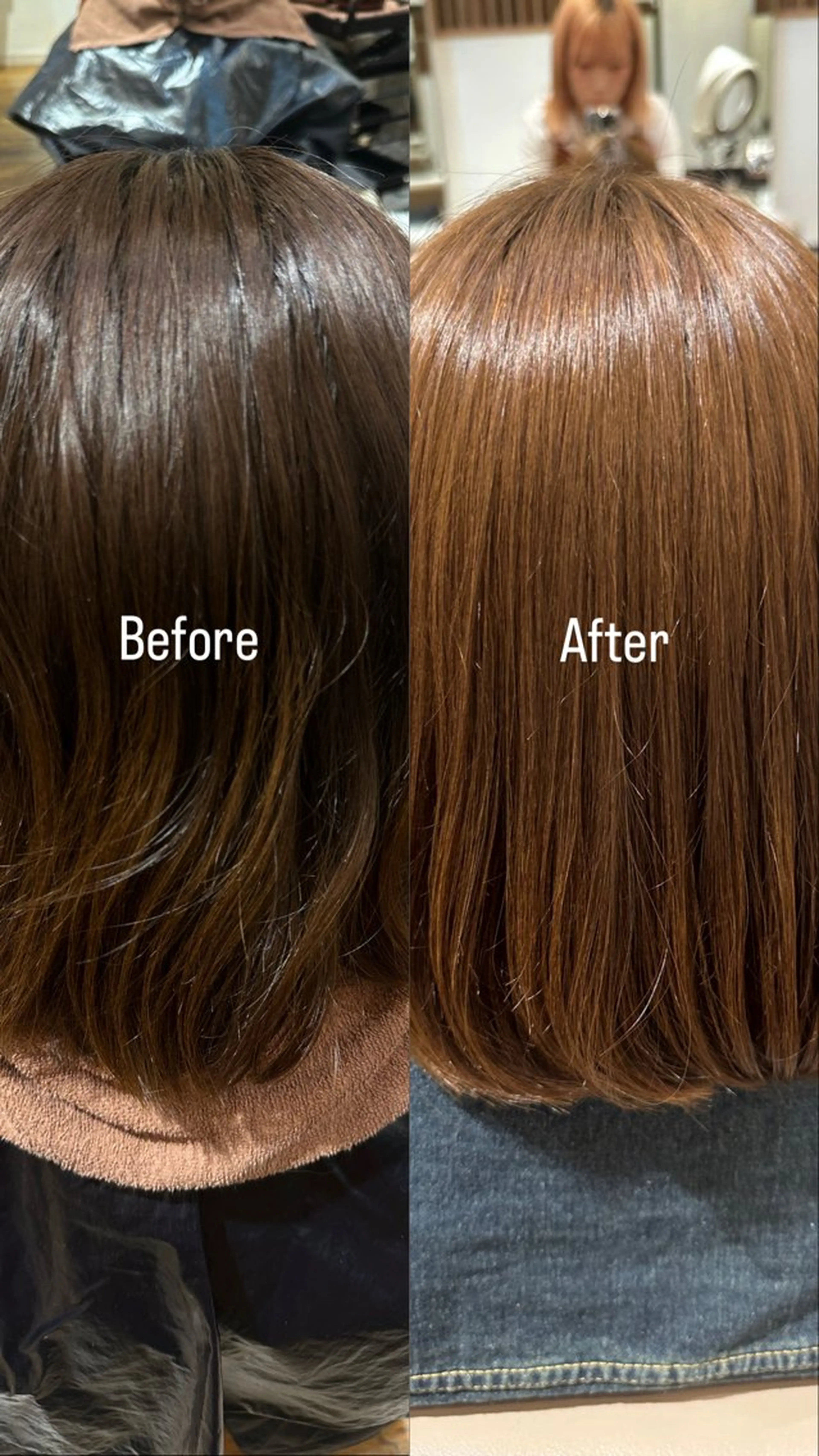 ミディアム カラー ブリーチ ブラウンカラー ミルクティーブラウン ブリーチなしカラー ヘアカラー 池見 円花🌷のヘアスタイル