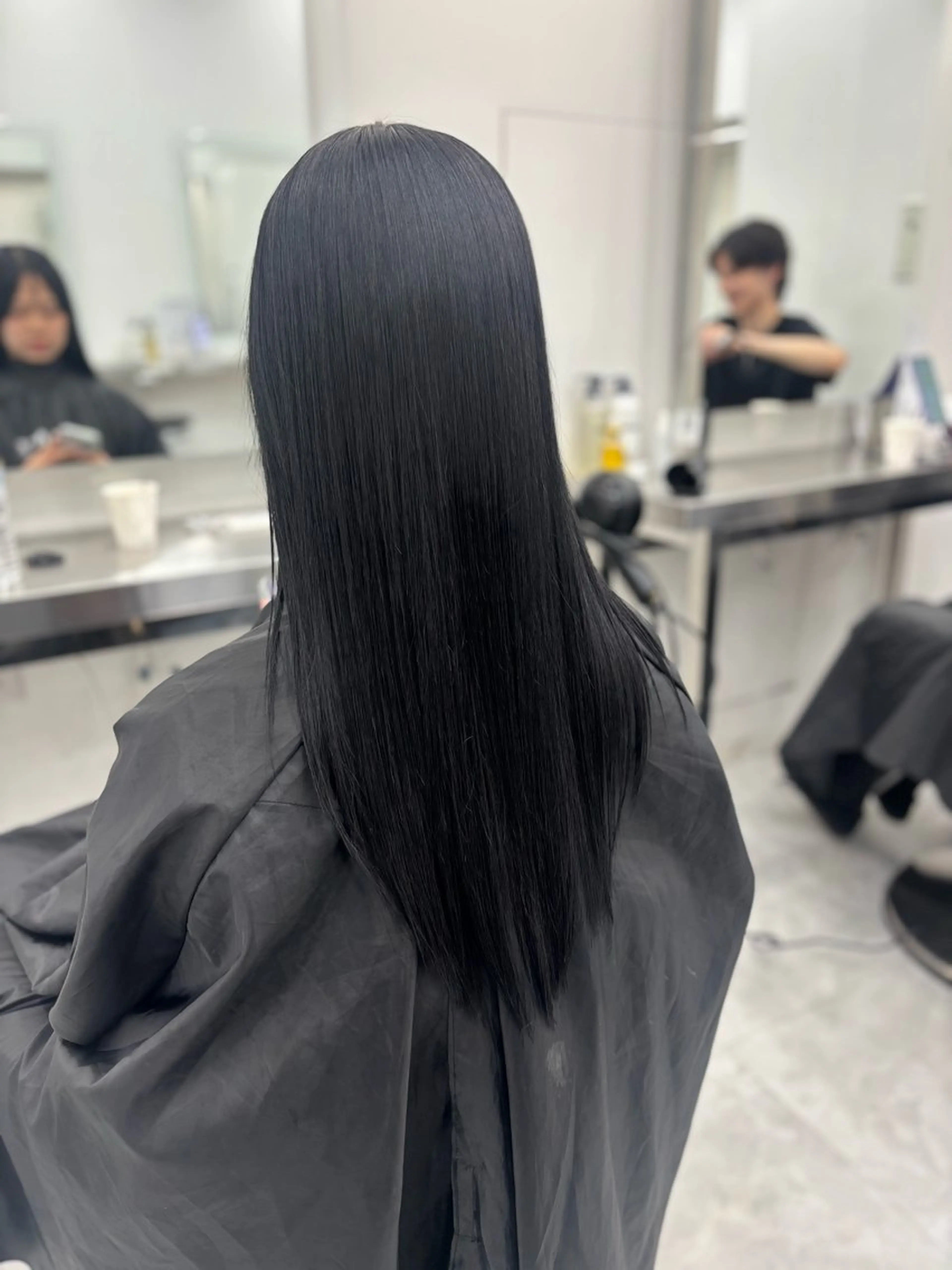 ロング カラー カット ヘアカラー 韓国風暗髪ヘア🤍 🫧MIREIのヘアスタイル