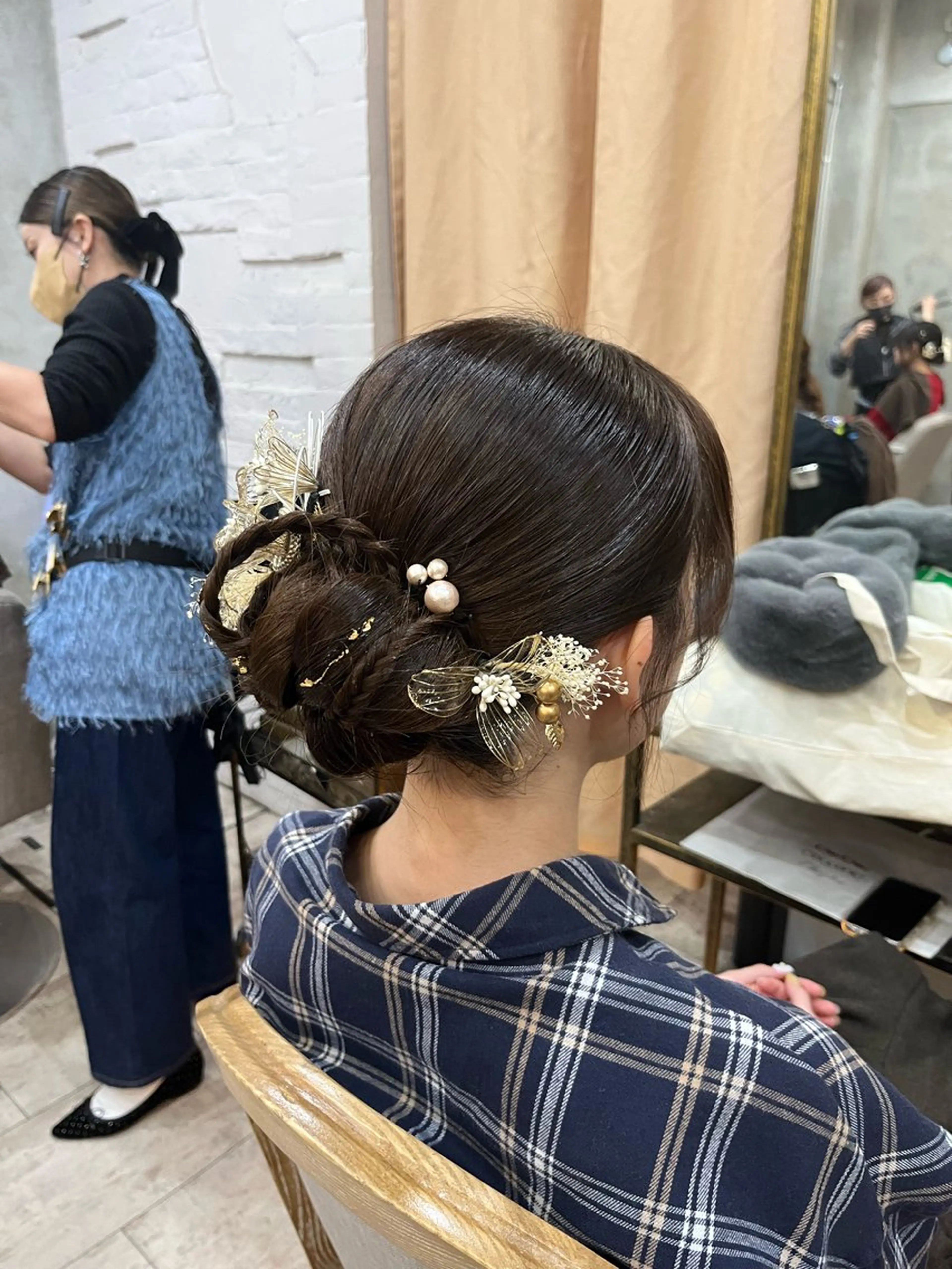 ロング ヘアアレンジ 艶髪/ハイトーン/ ヘアセット/モエノのヘアスタイル