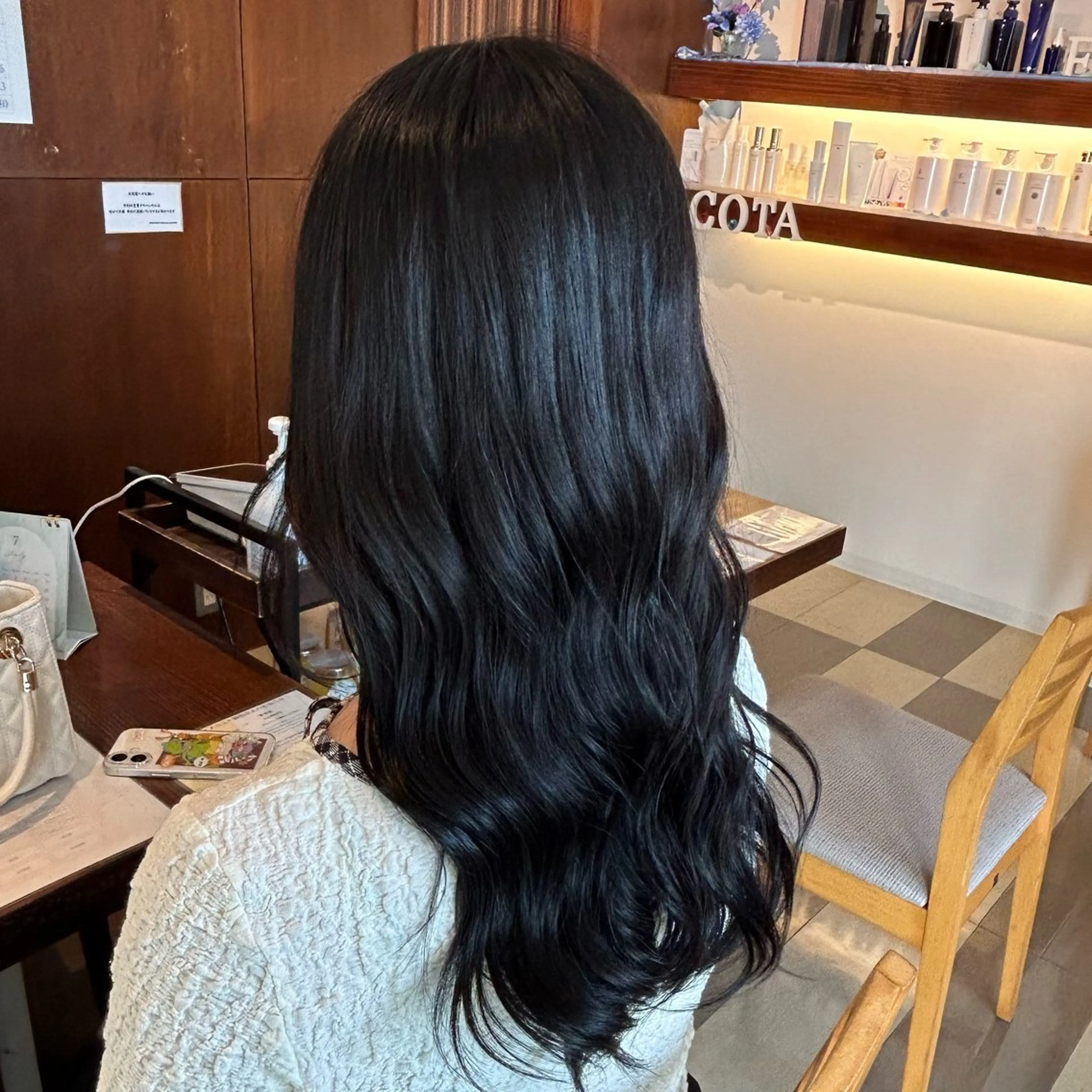 ロング カラー ダークグレー ダークグレージュ グレージュ 中谷 梨那 SAKURA💜🌸のヘアスタイル