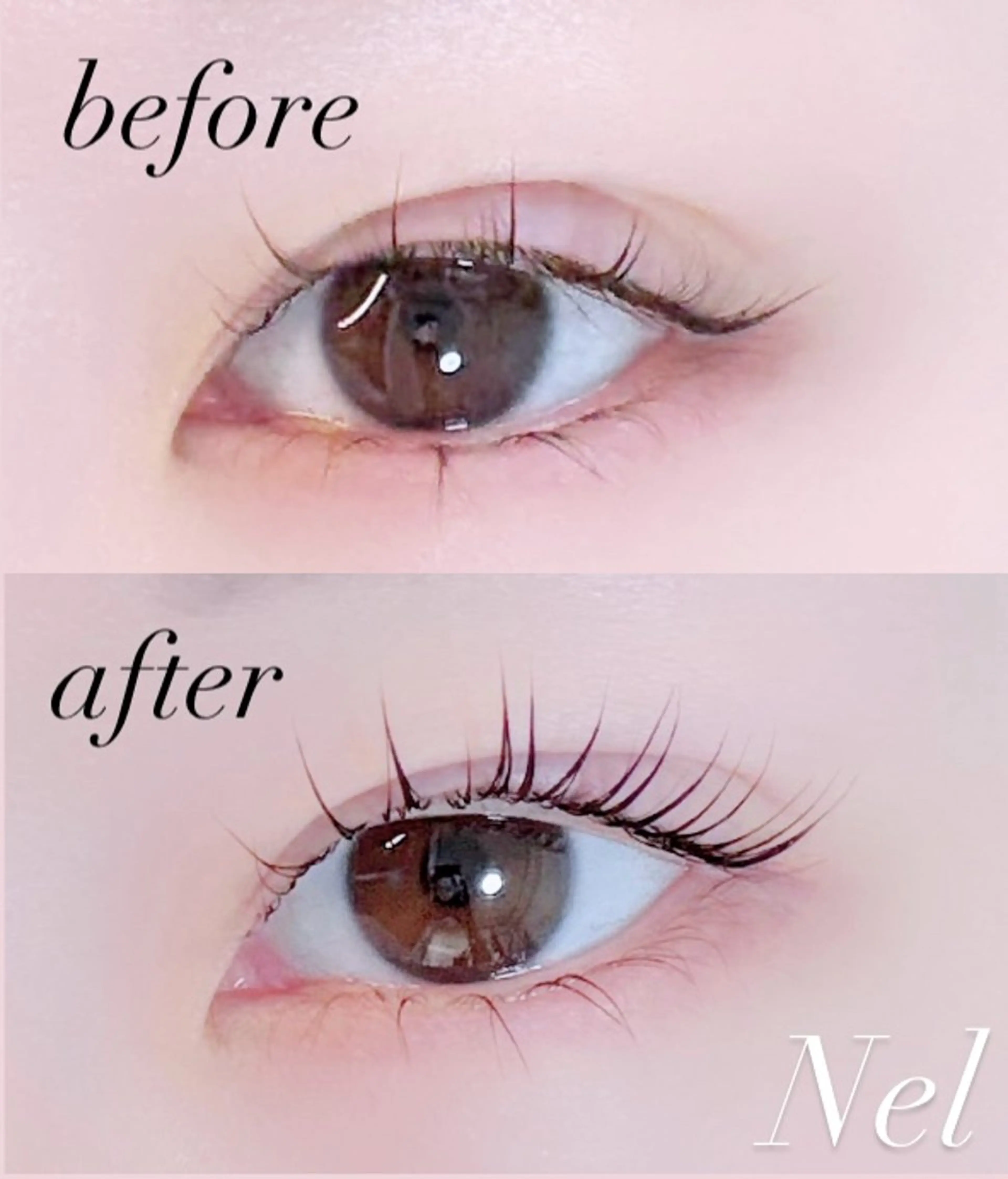 マツエク・マツパ パリジェンヌラッシュリフト まつげパーマ 一重×まつ毛パーマ Nel miwaのマツエク・マツパデザイン