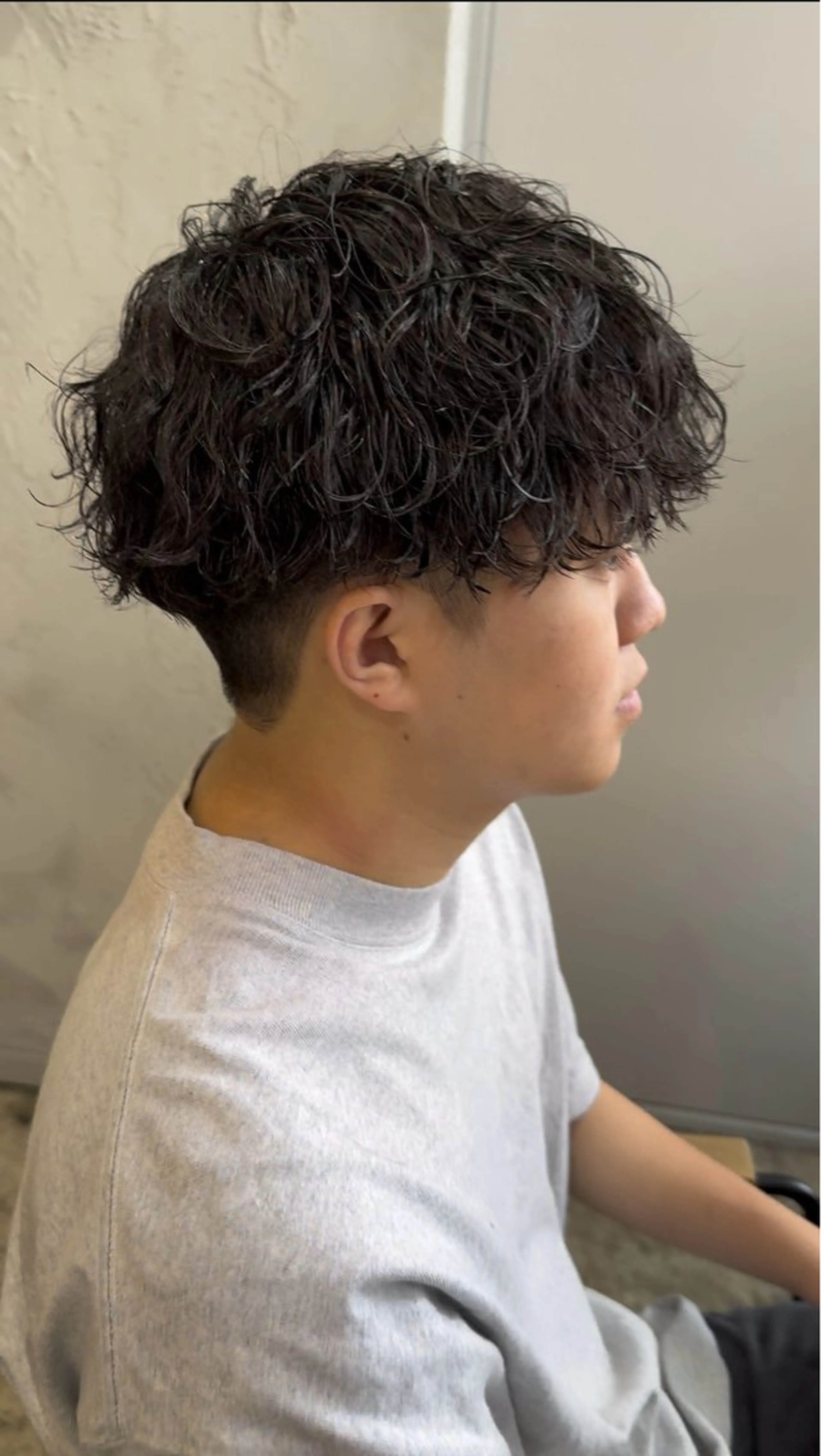 men’s 似合わせカット＋波巻パーマの写真