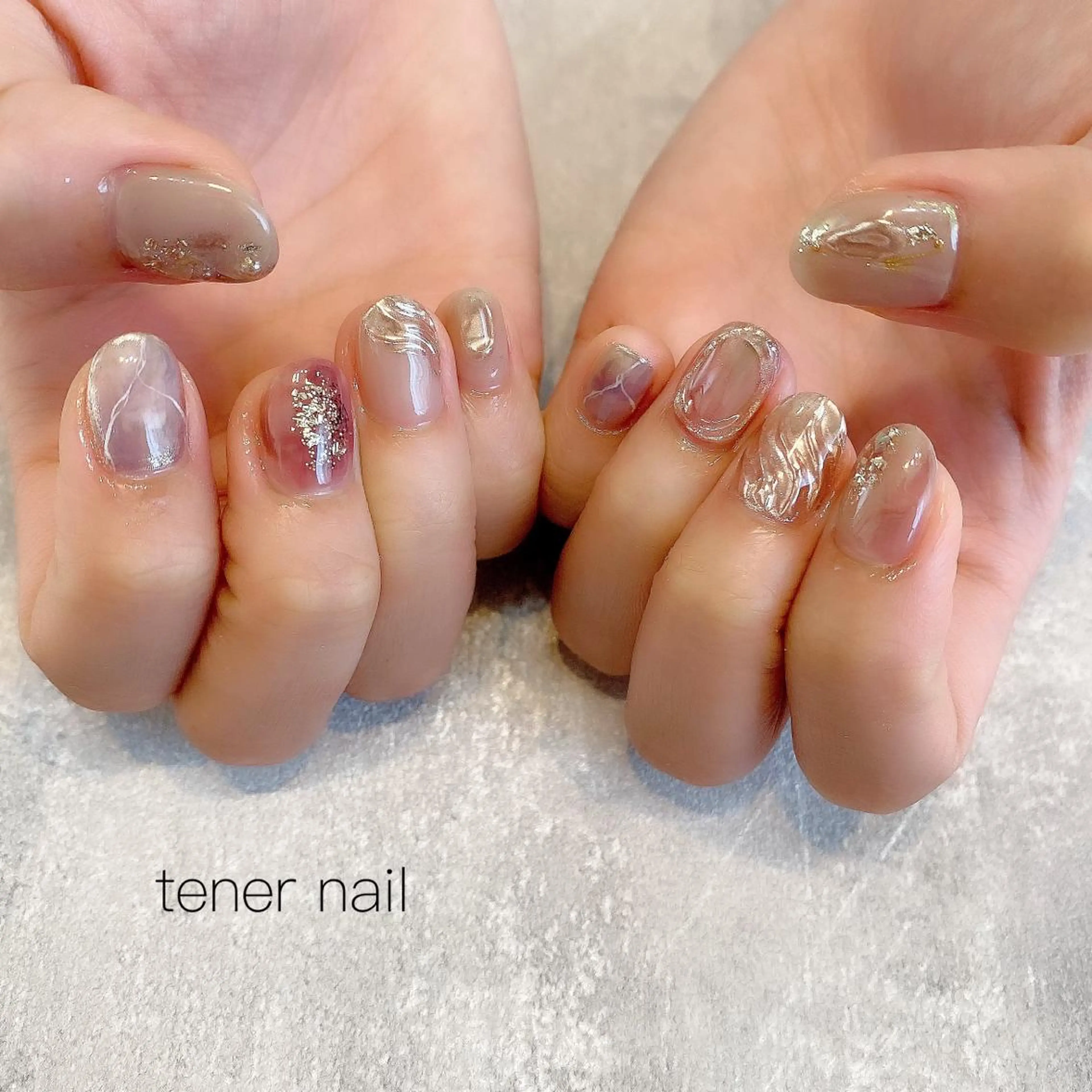 ネイル 持ち込み ニュアンスネイル tener  nail  テネルネイル所属・テネルネイル tener nailのネイルデザイン