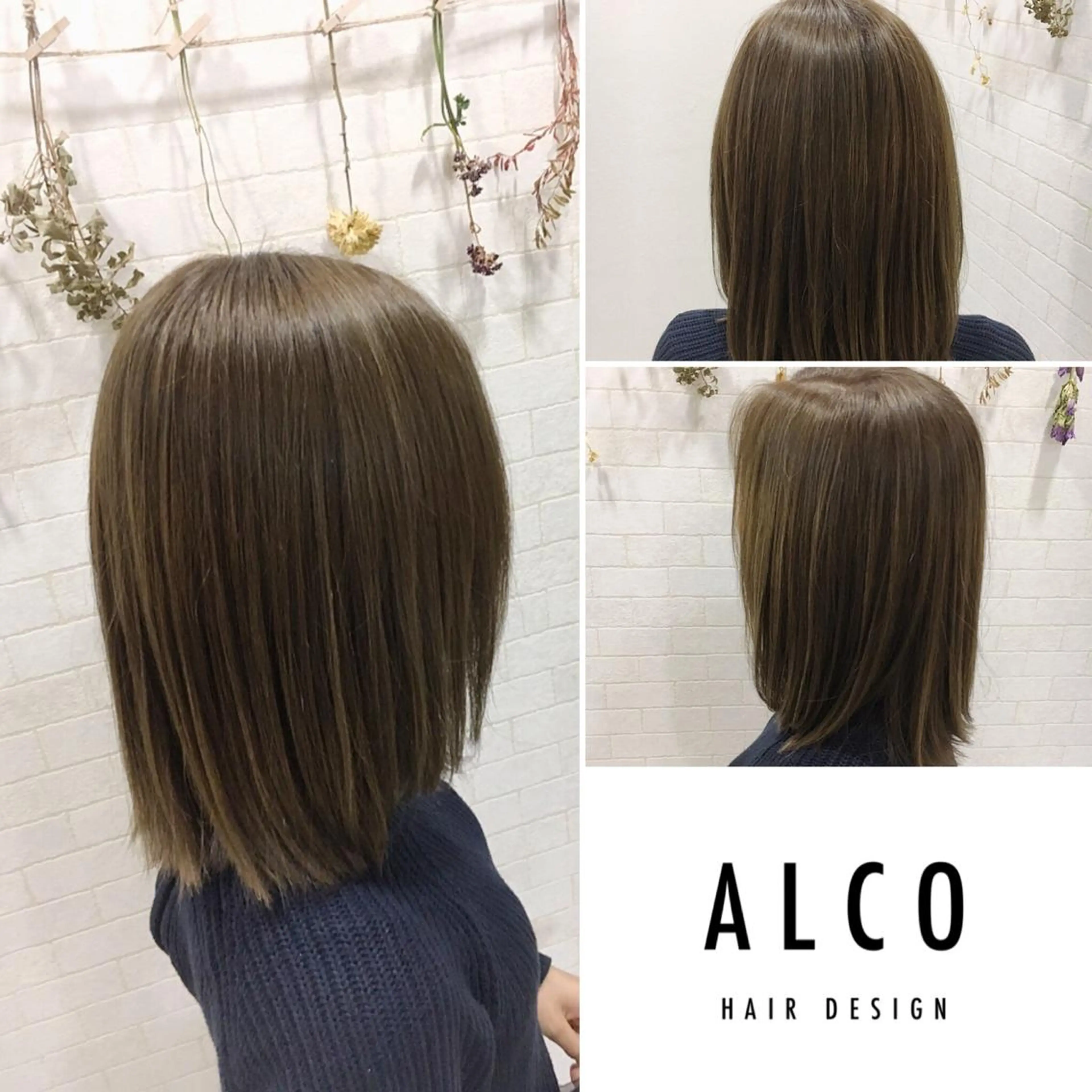 ミディアム カラー ワタイショウタ 髪質改善✨眉毛サロンのヘアスタイル