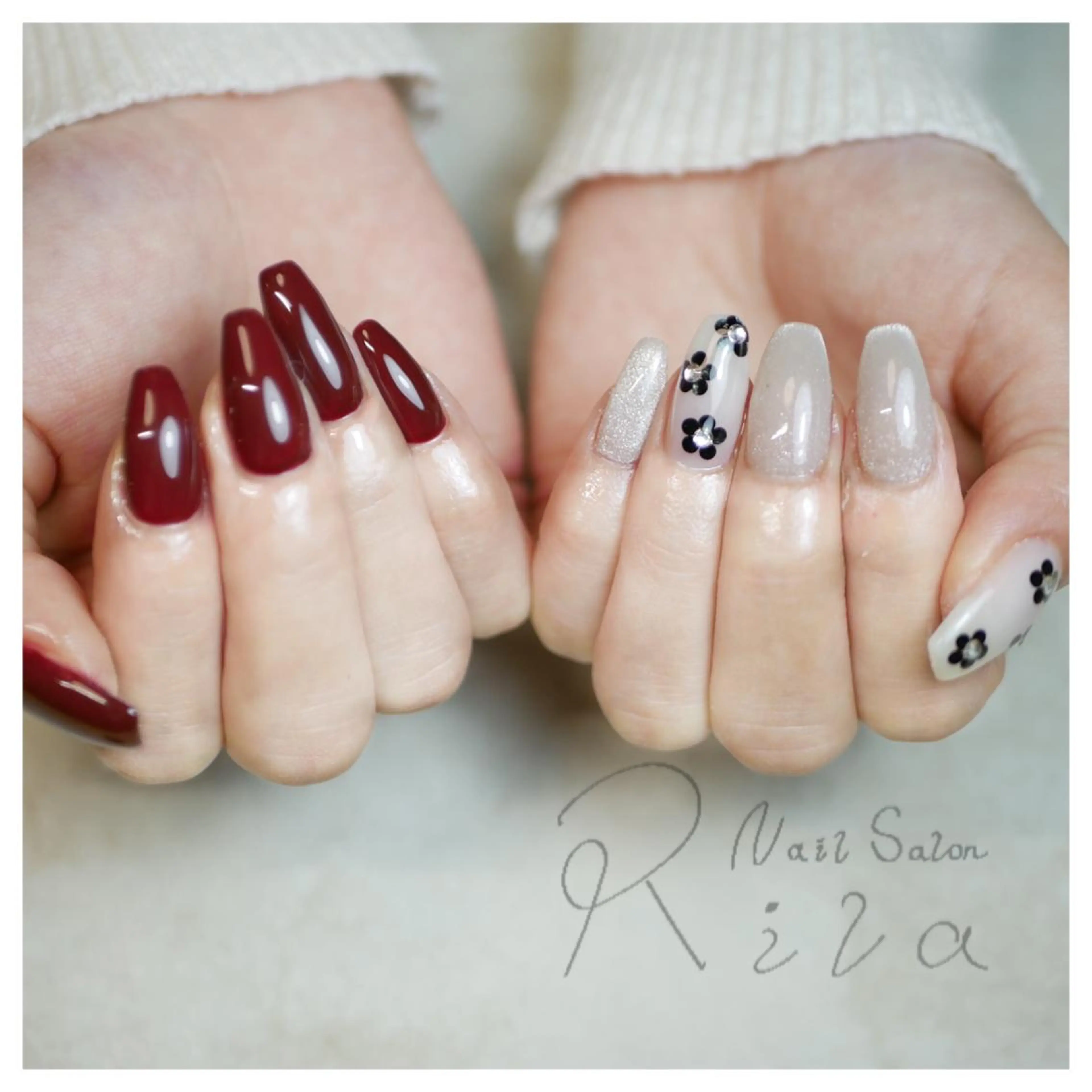 ネイル ストーンネイル Nail salon Rilaのネイルデザイン