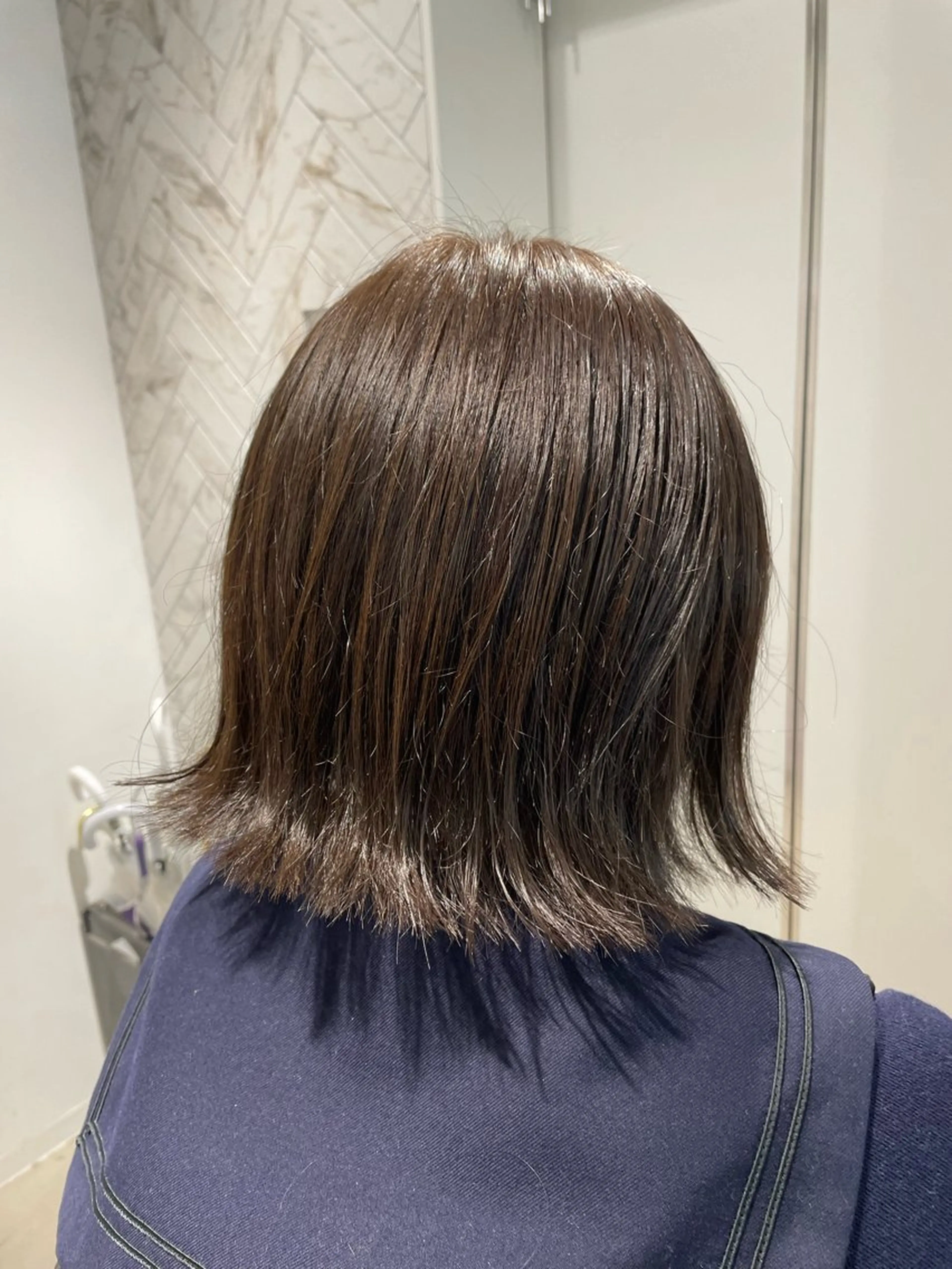 ショート カラー アッシュ ブラウンカラー ボブ 外ハネヘア カット ヘアカラー トリートメント パーマ&ブリーチ /飯牟田/GEAR.のヘアスタイル