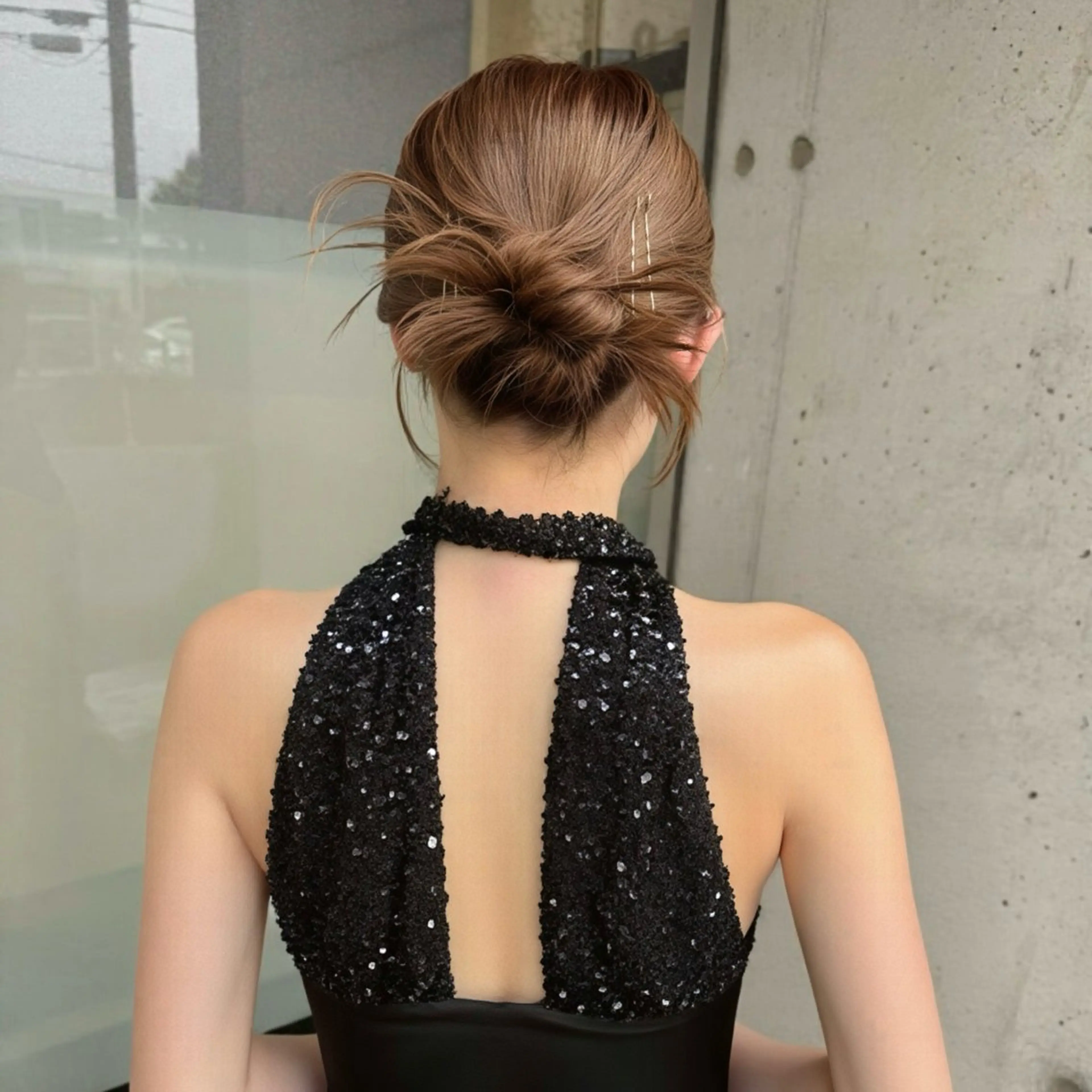 ミディアム ヘアセット 会田有紀 /切りっぱなしボブのヘアスタイル