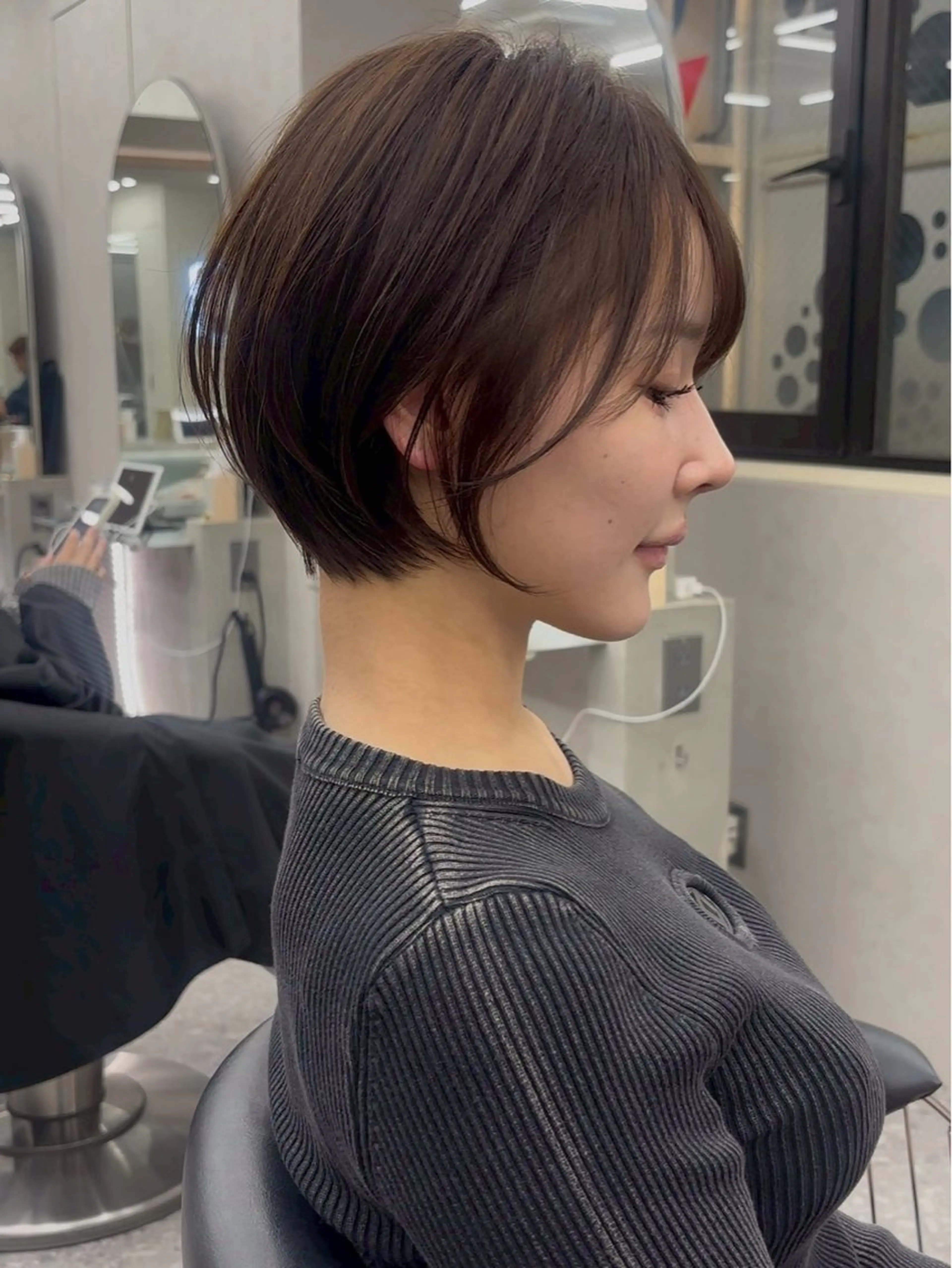 ショート カット ヘアカラー トリートメント Lond Bloom 天神ショート/ボブのヘアスタイル