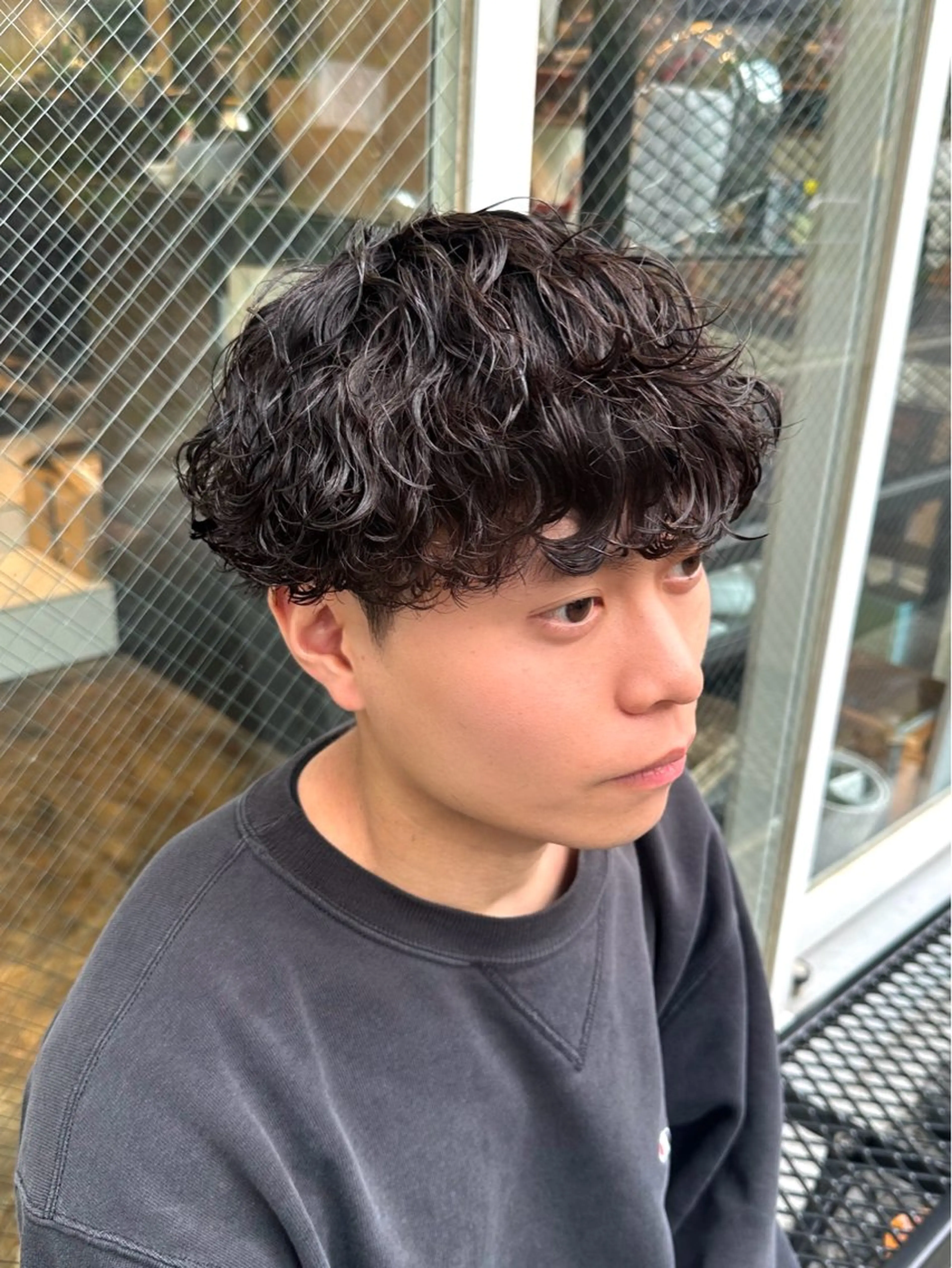 ショート パーマ メンズ 波巻きパーマ カット パーマ トリートメント ツイスパ/メンズ パーマ/歩夢のヘアスタイル