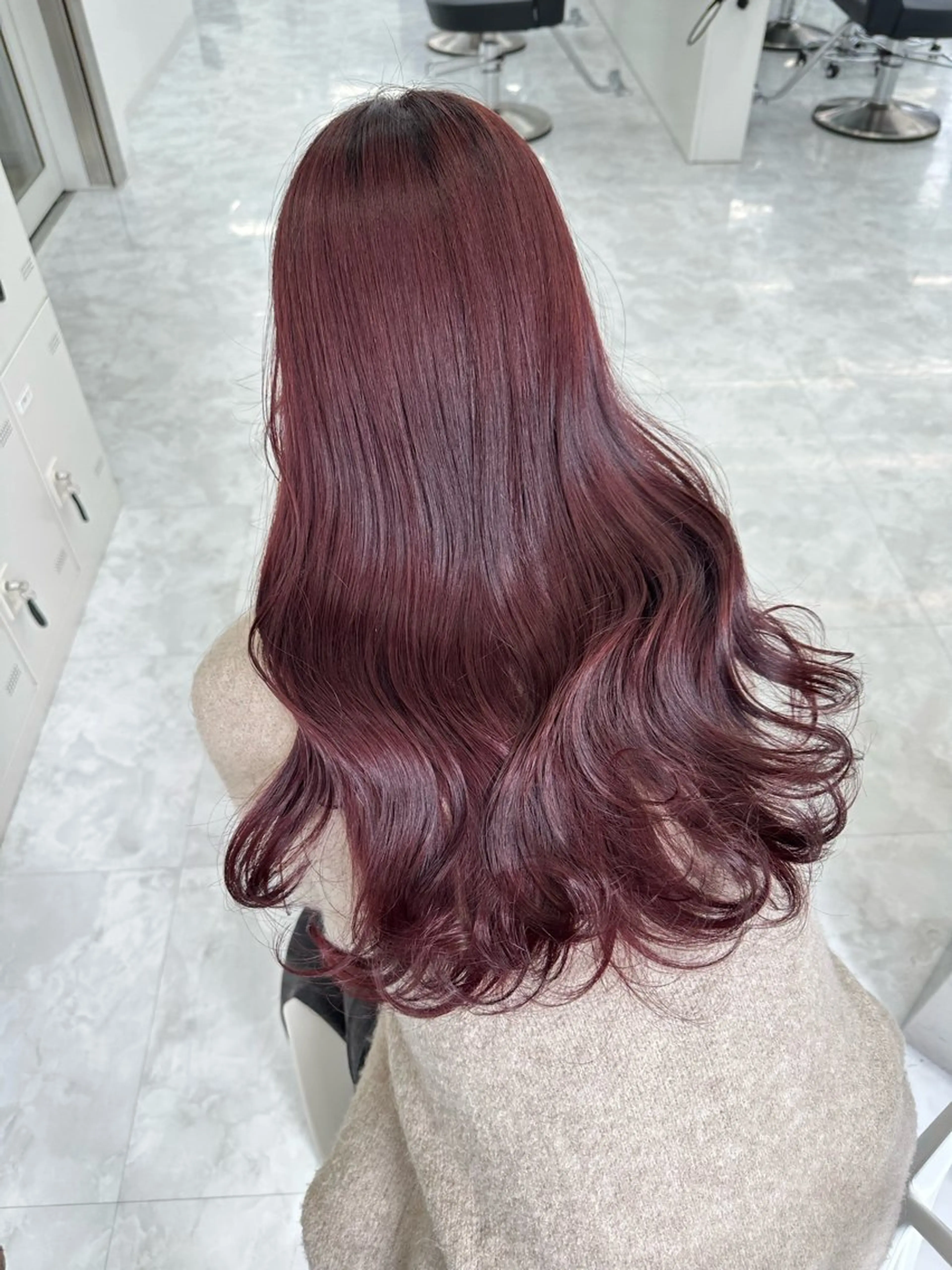 ロング カラー ヘアカラー トリートメント ダブルカラー 韓国レイヤーKYONのヘアスタイル