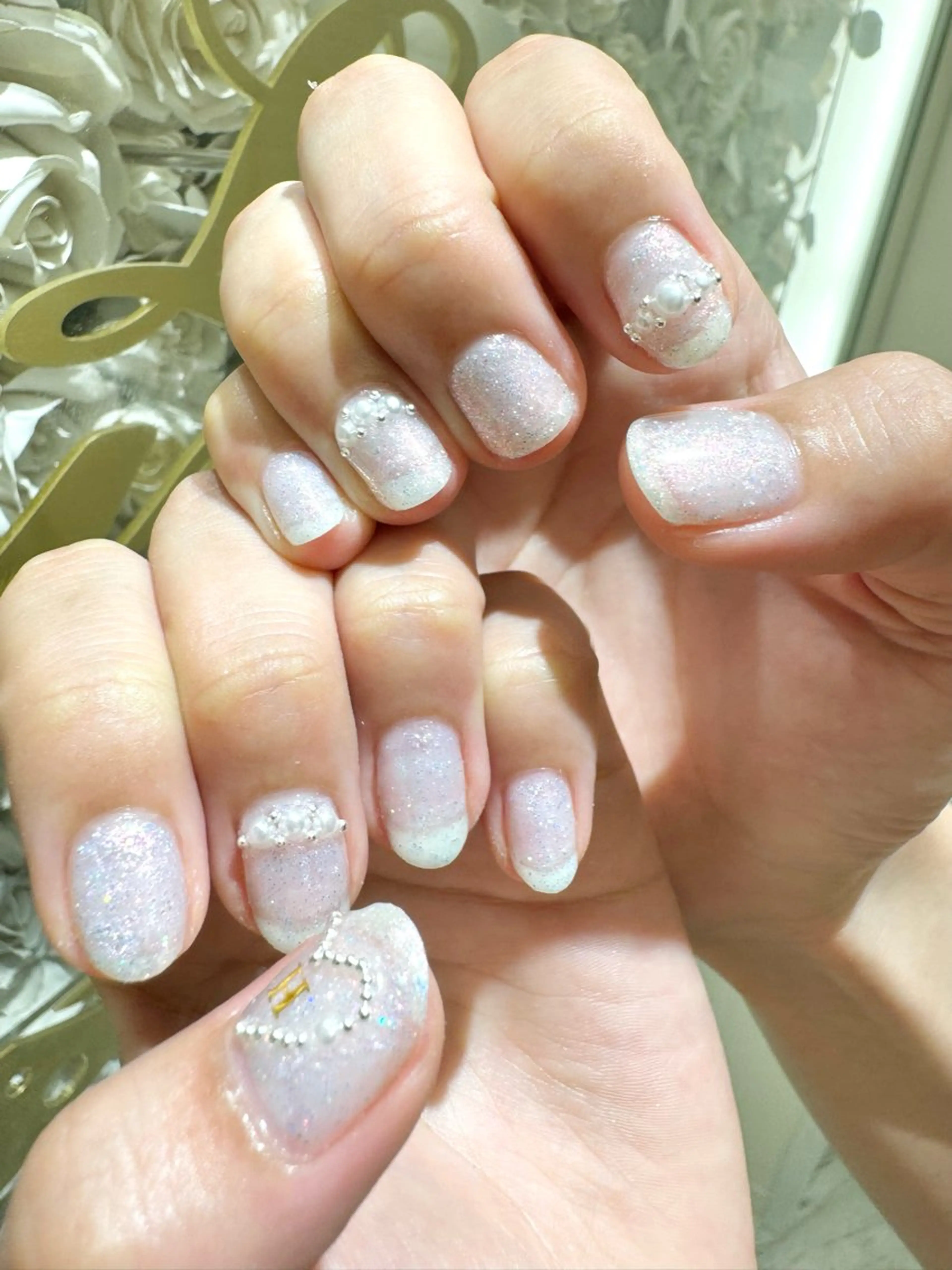 ネイル ラメ(グリッター) ハンドネイル La Luna アヤカのネイルデザイン