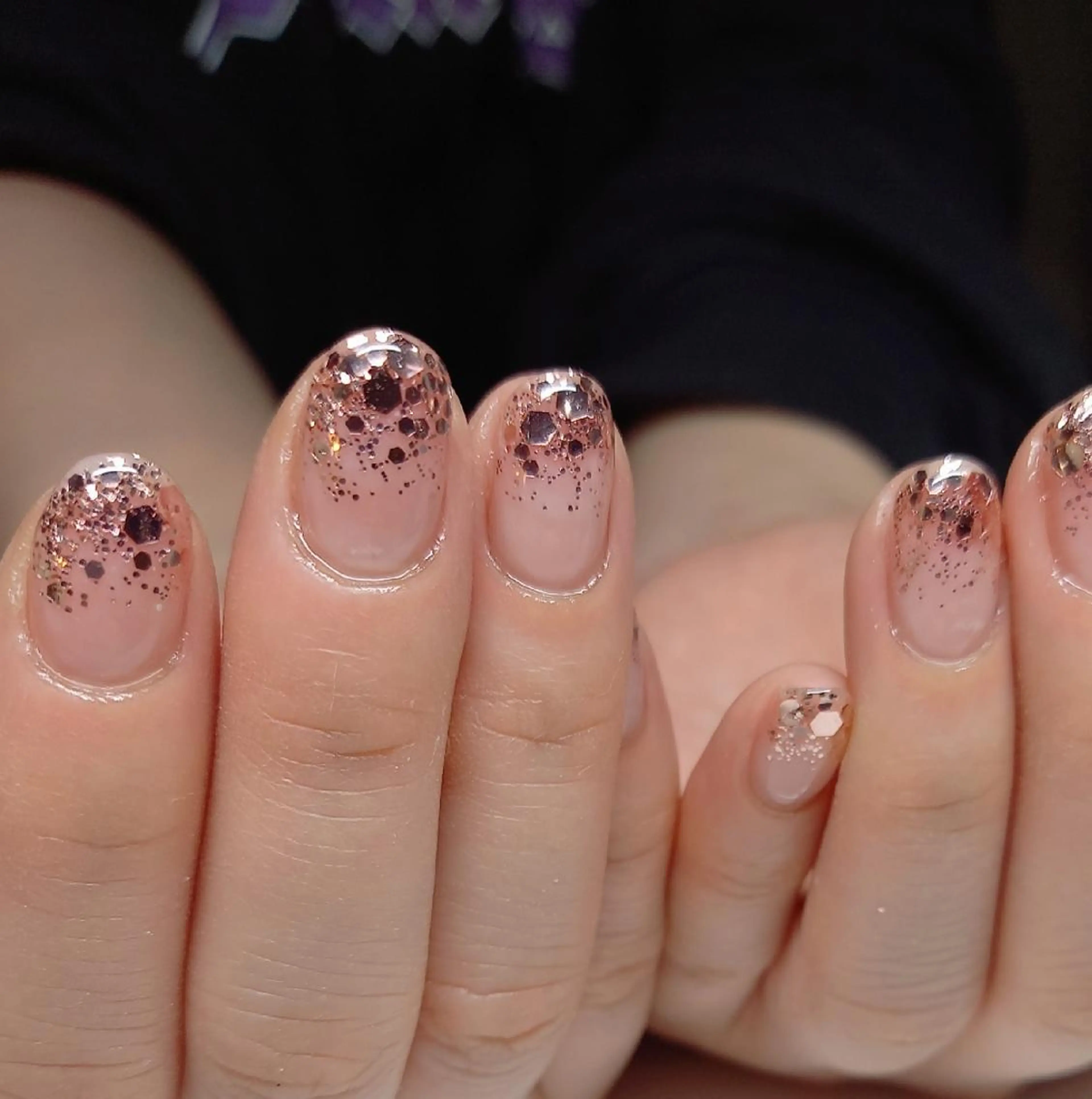 ネイル グラデーション ラメ(グリッター) ラメグラデーション nailsalon le premier所属・nailsalon  lepremierのネイルデザイン