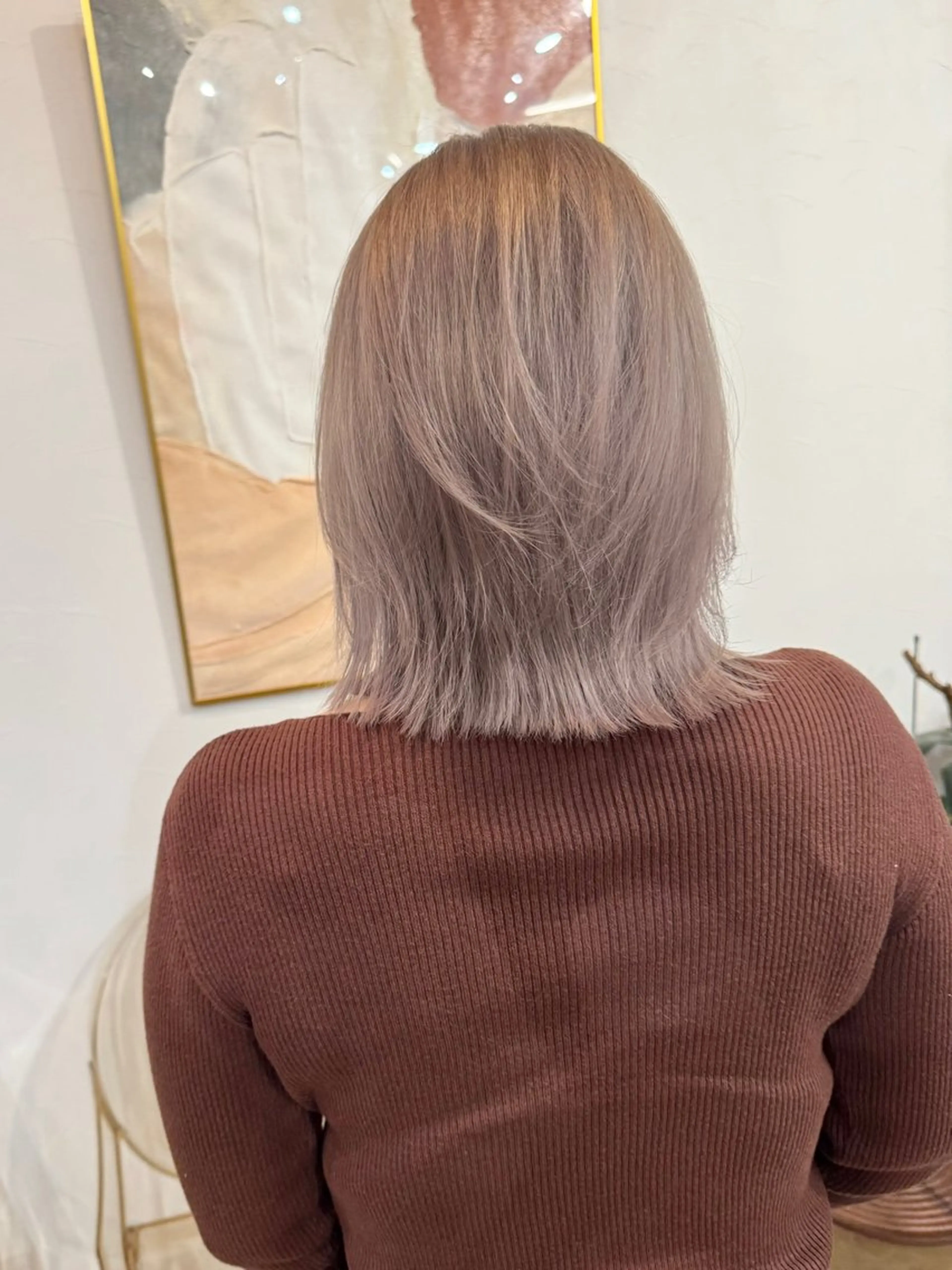 ミディアム カラー バレイヤージュ ベージュカラー ブリーチ ケアブリーチ ハイライトカラー ヘアカラー lani 天神大名/ブリーチのヘアスタイル