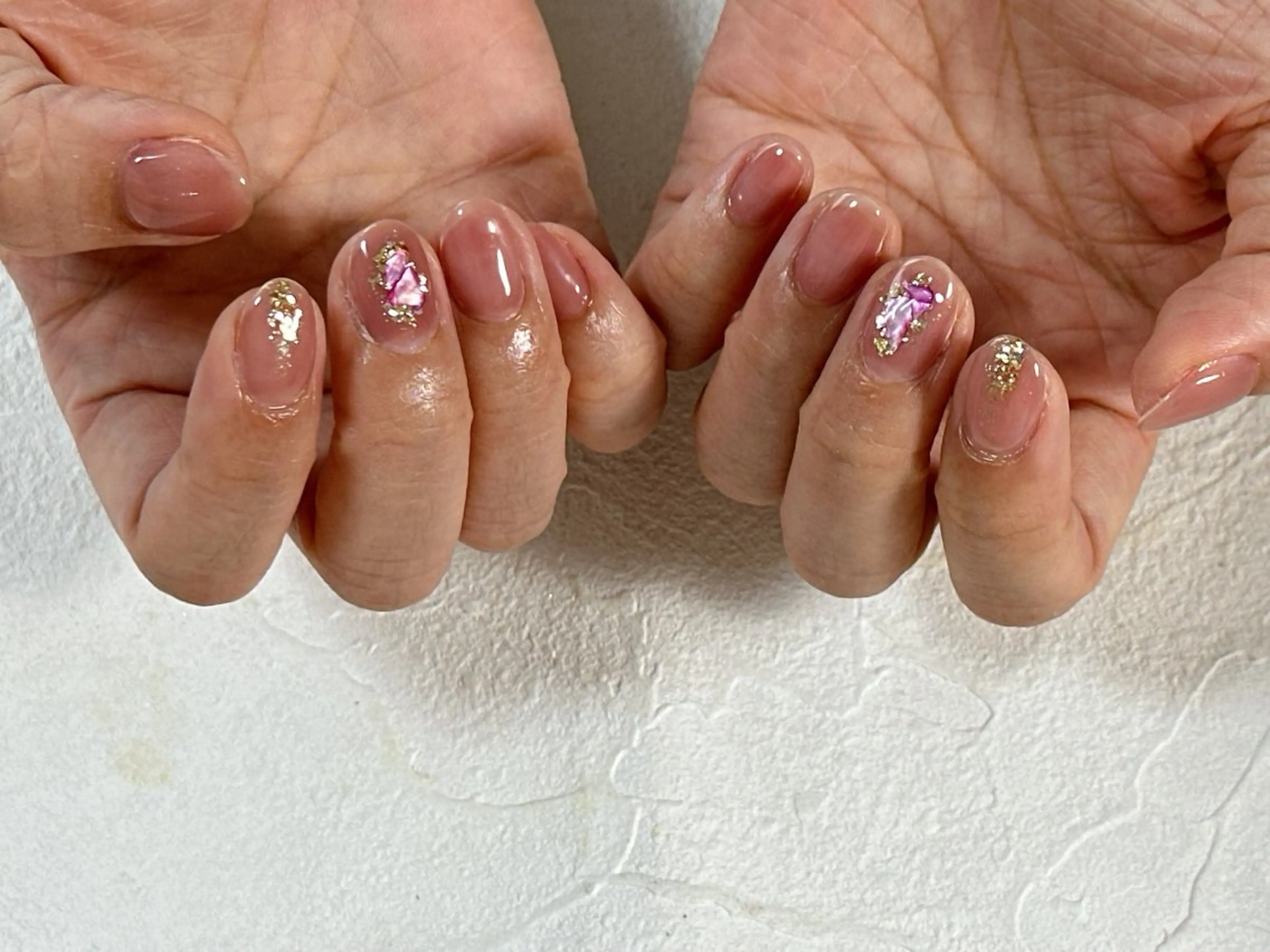 ネイル オーロラネイル フットネイル フレンチネイル ジェルネイル マグネットネイル kiki nail たまプラーザのネイルデザイン