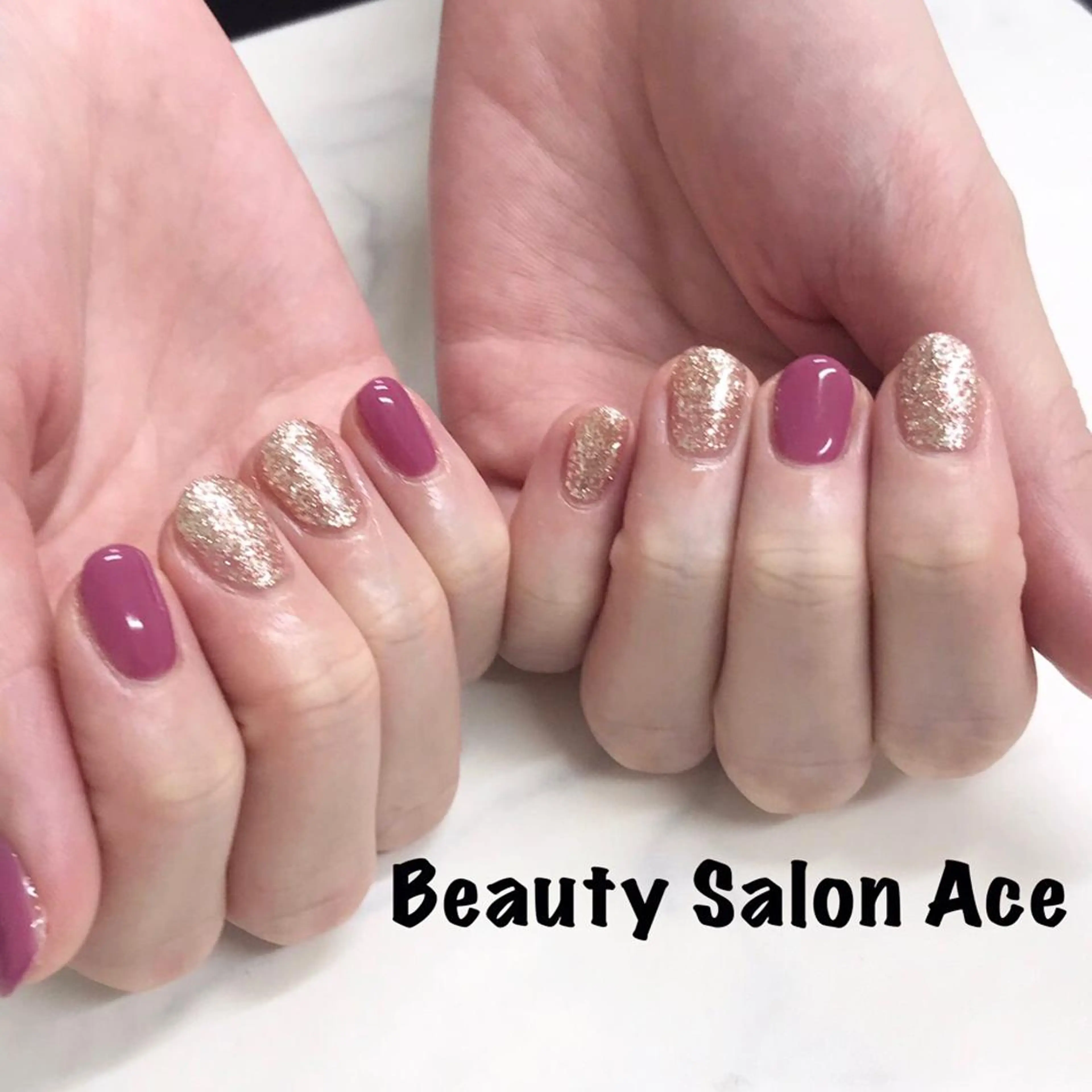 ネイル ラメ(グリッター) Beauty Salon Ace（ネイルサロン　エース）所属・池袋フィルイン Ace♡長さだしのネイルデザイン