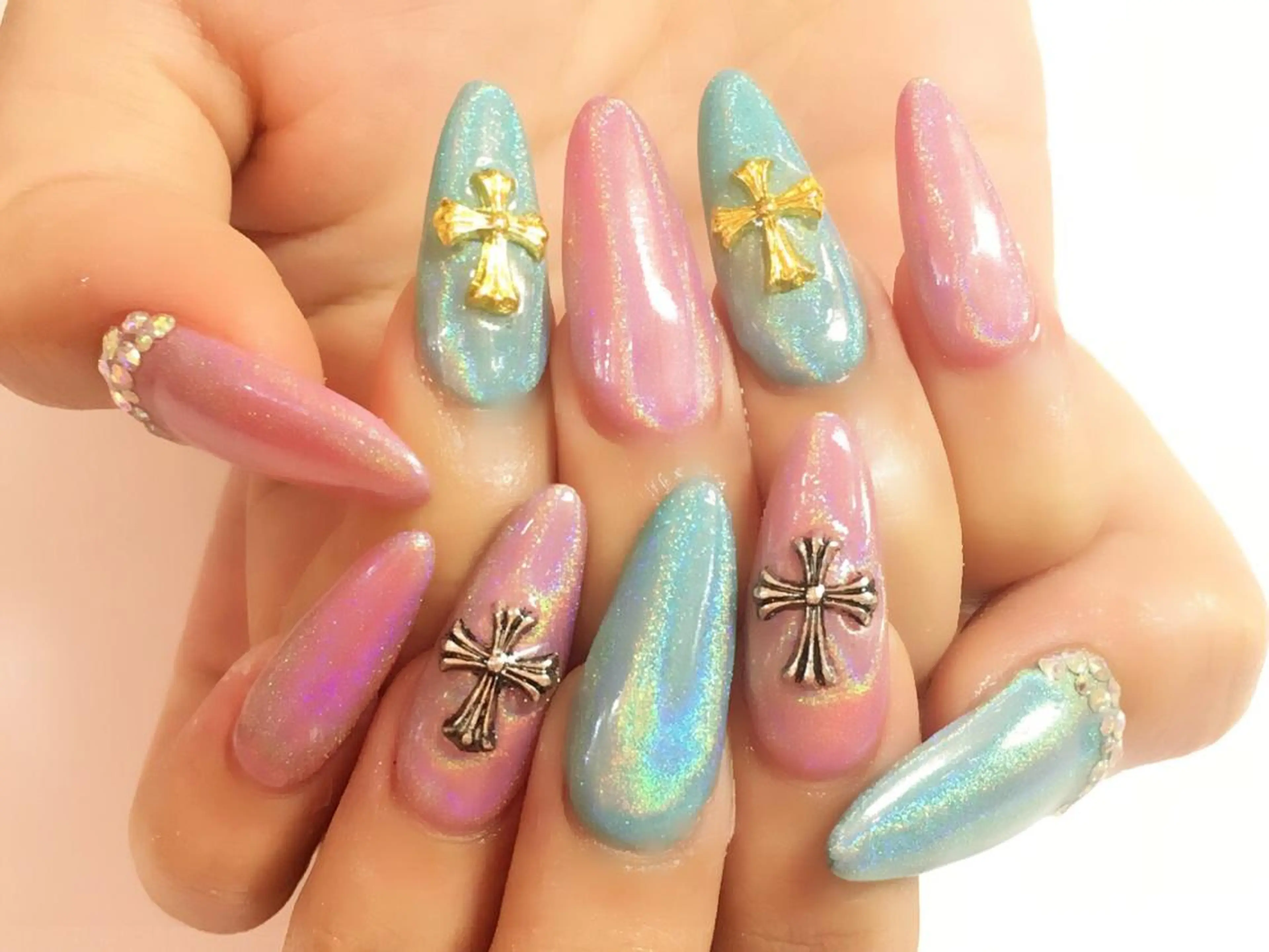 ロング カラー メンズ キッズ ネイル マツエク・マツパ 学生（メンズ向け） ピンクカラー 付け放題 カラーマツエク ゴージャス NAILSGOGO shibuyaのネイルデザイン