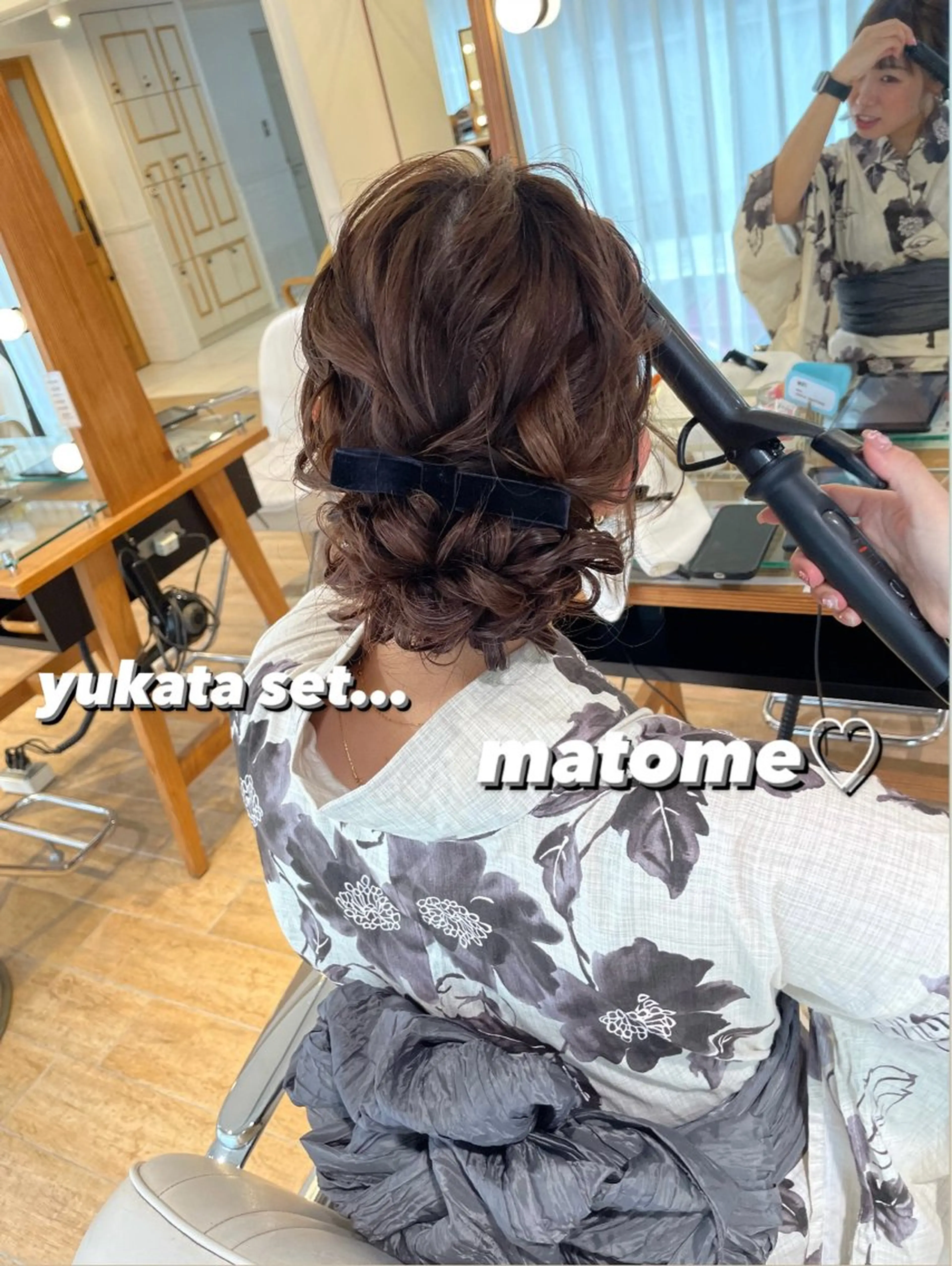 セミロング カラー ヘアアレンジ 着付け ハイトーンピンク🍑 ブリーチ🍑RINAのヘアスタイル