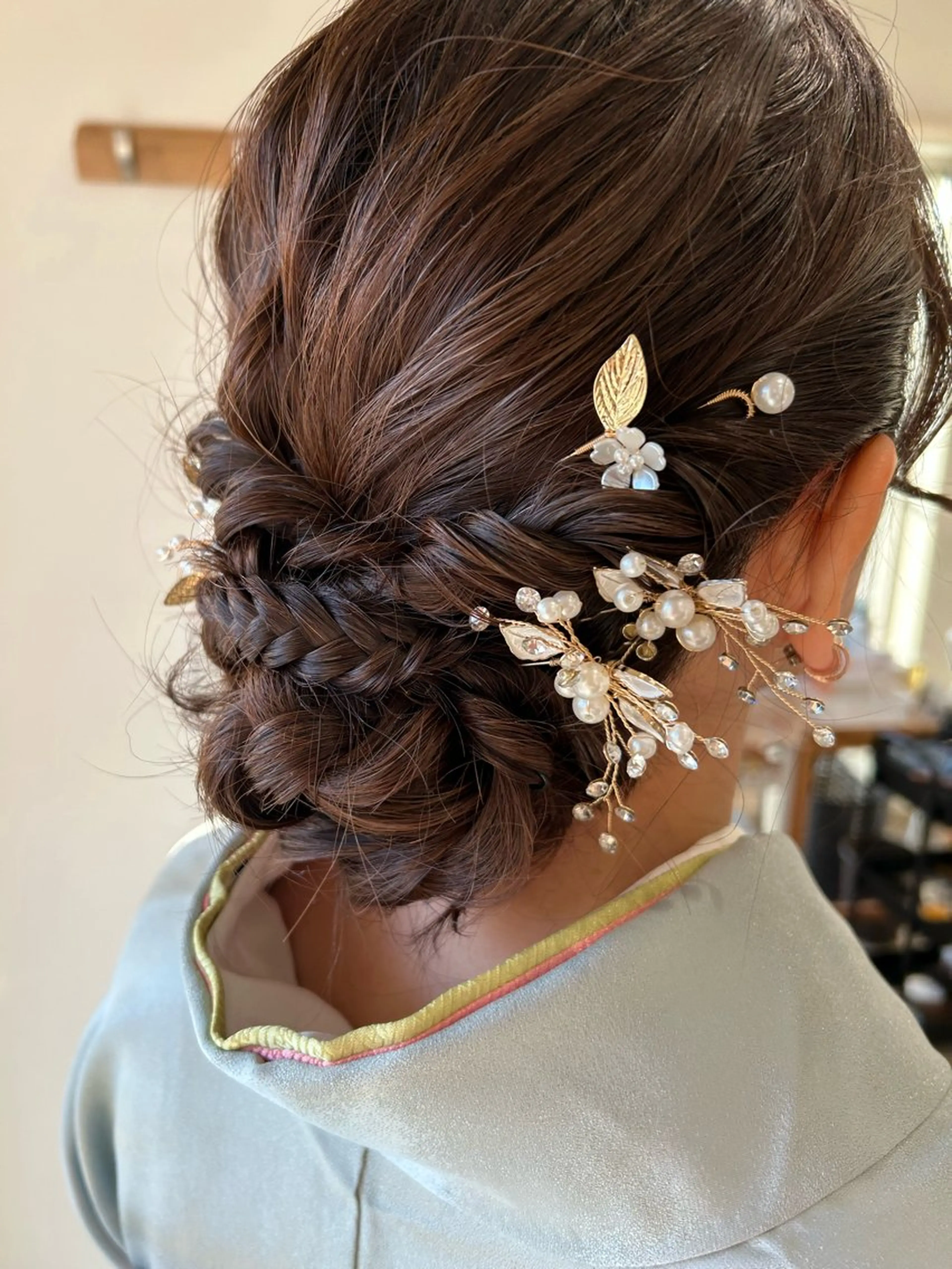 セミロング ヘアアレンジ アミオーガニック カラーのヘアスタイル