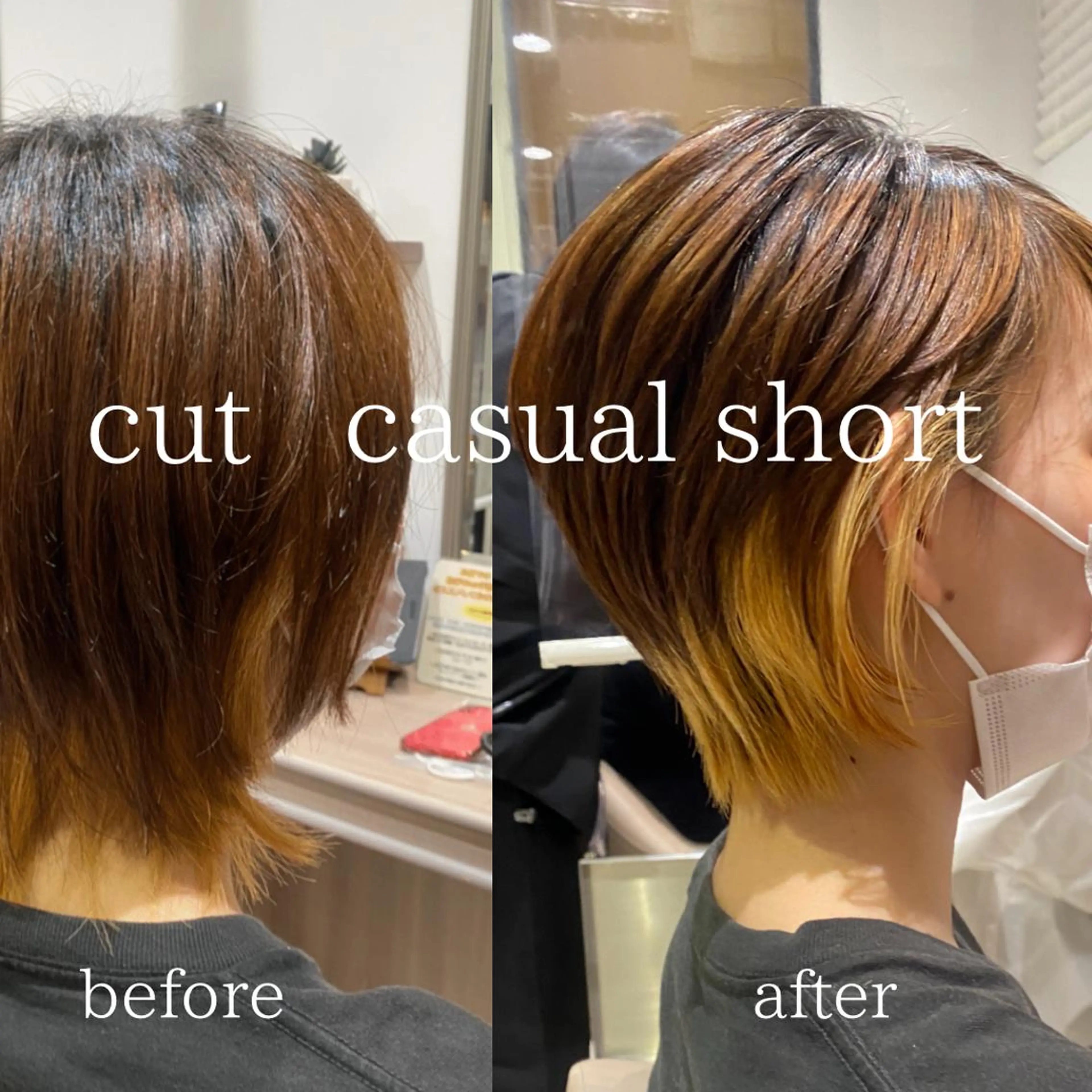 ショート Ash 銀座店所属・骨格補正カット /マンツーマン/のヘアスタイル