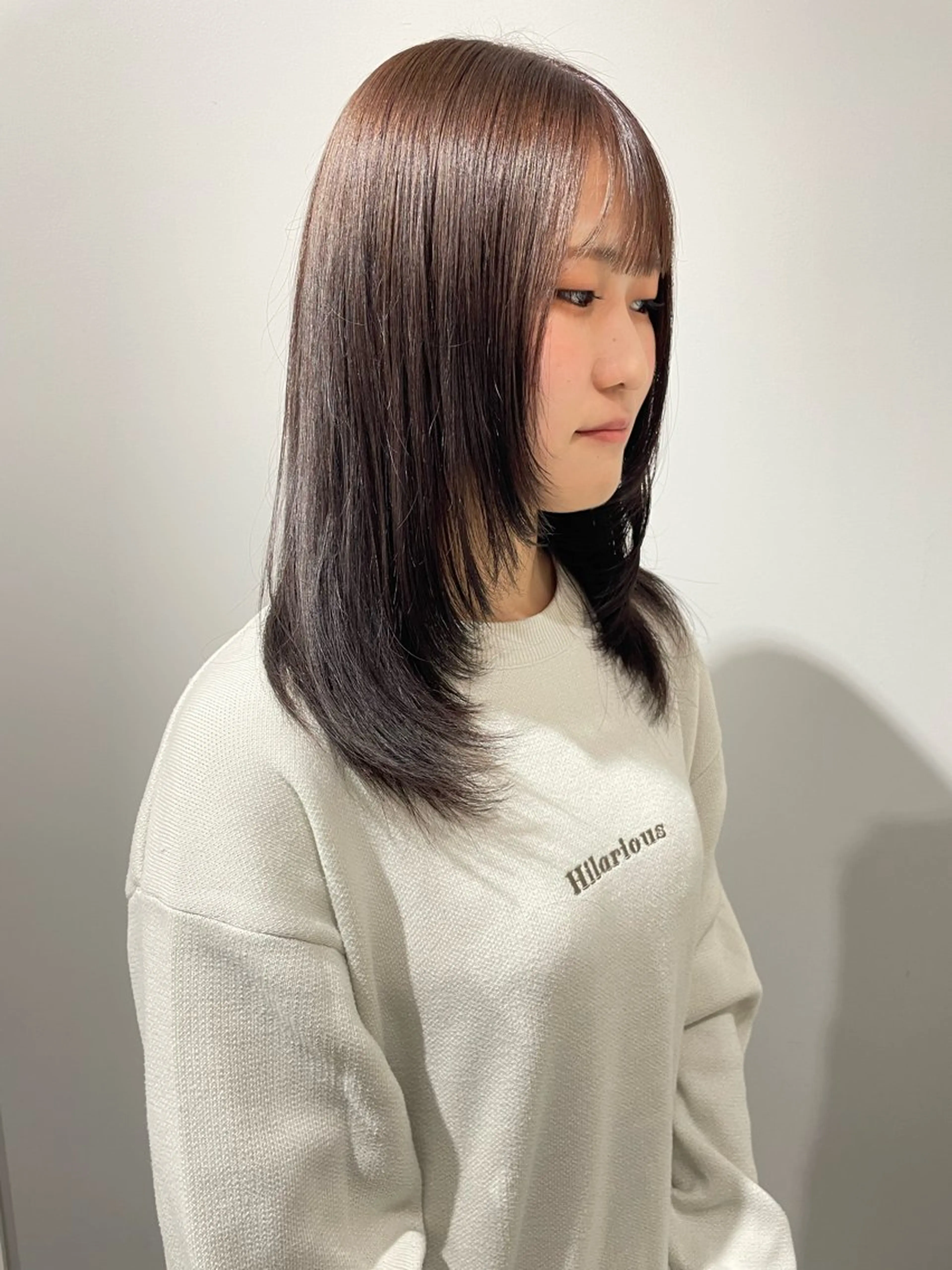 セミロング ハイトーン/ボブ /Riimooaのヘアスタイル