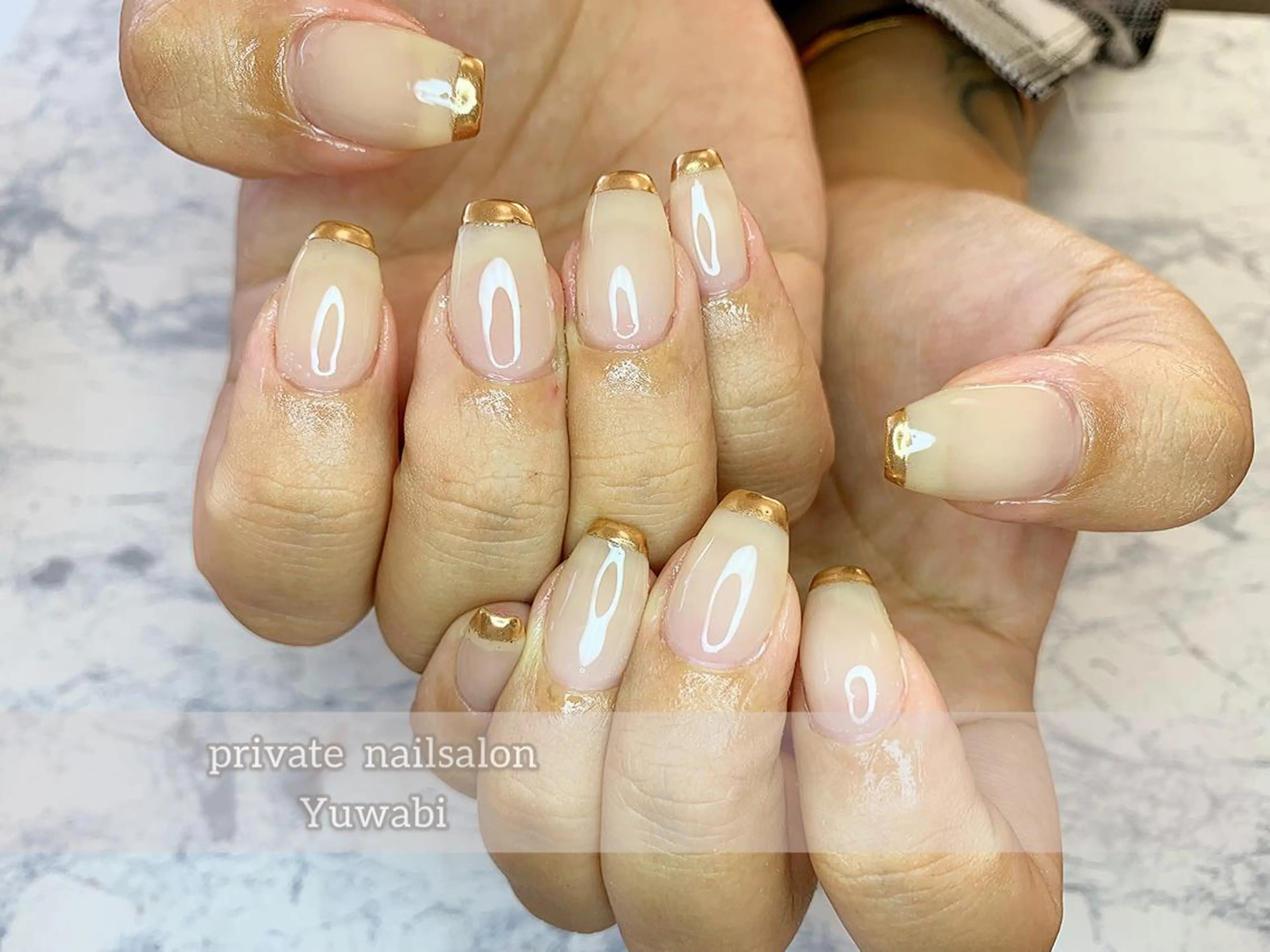 ネイル フレンチネイル ミラーネイル ハンドネイル フットネイル Yuwabi Nail所属・Mimore ミモア 水戸のネイルデザイン