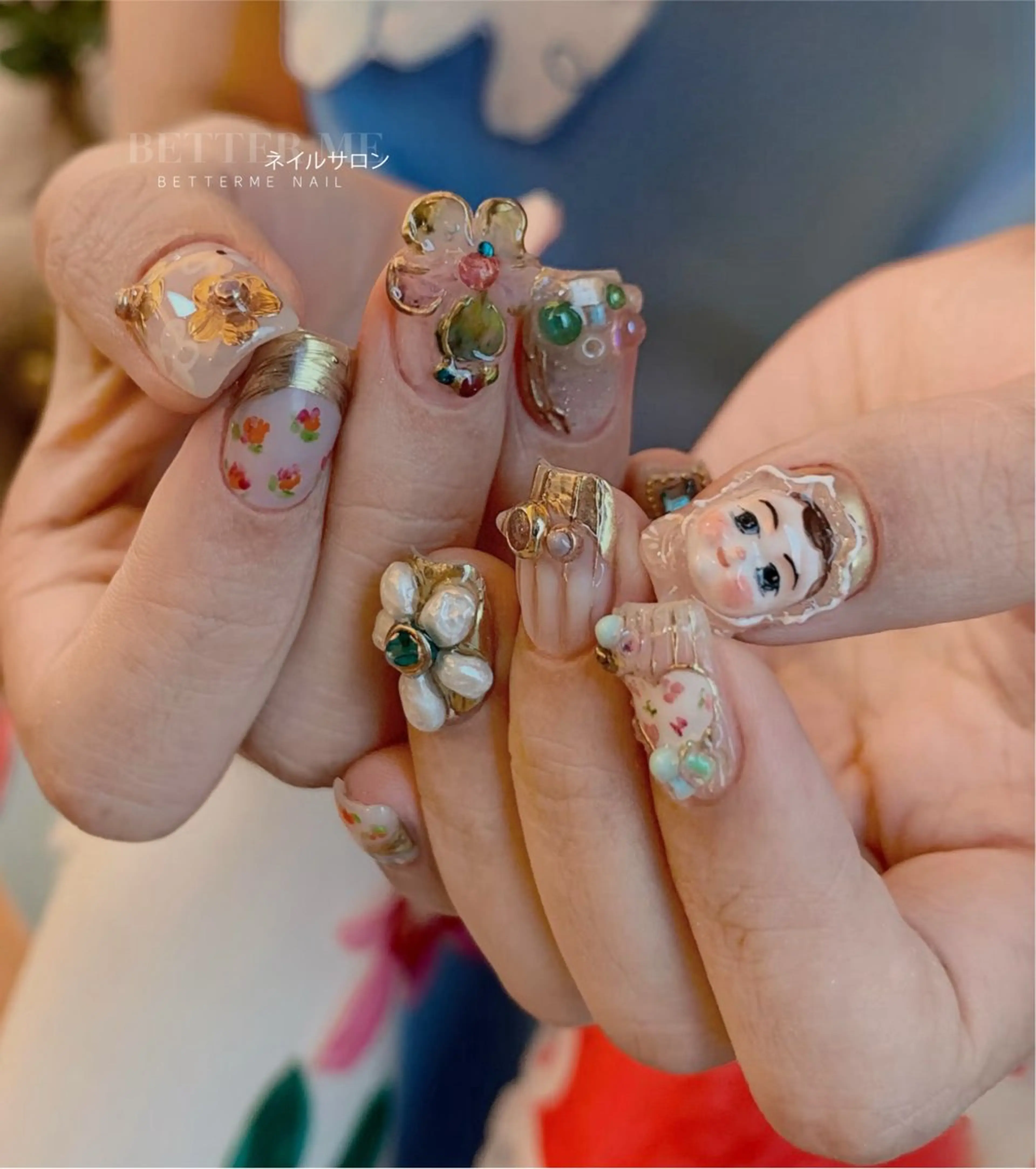 ヴィンテージ風ネイル¥15000の写真