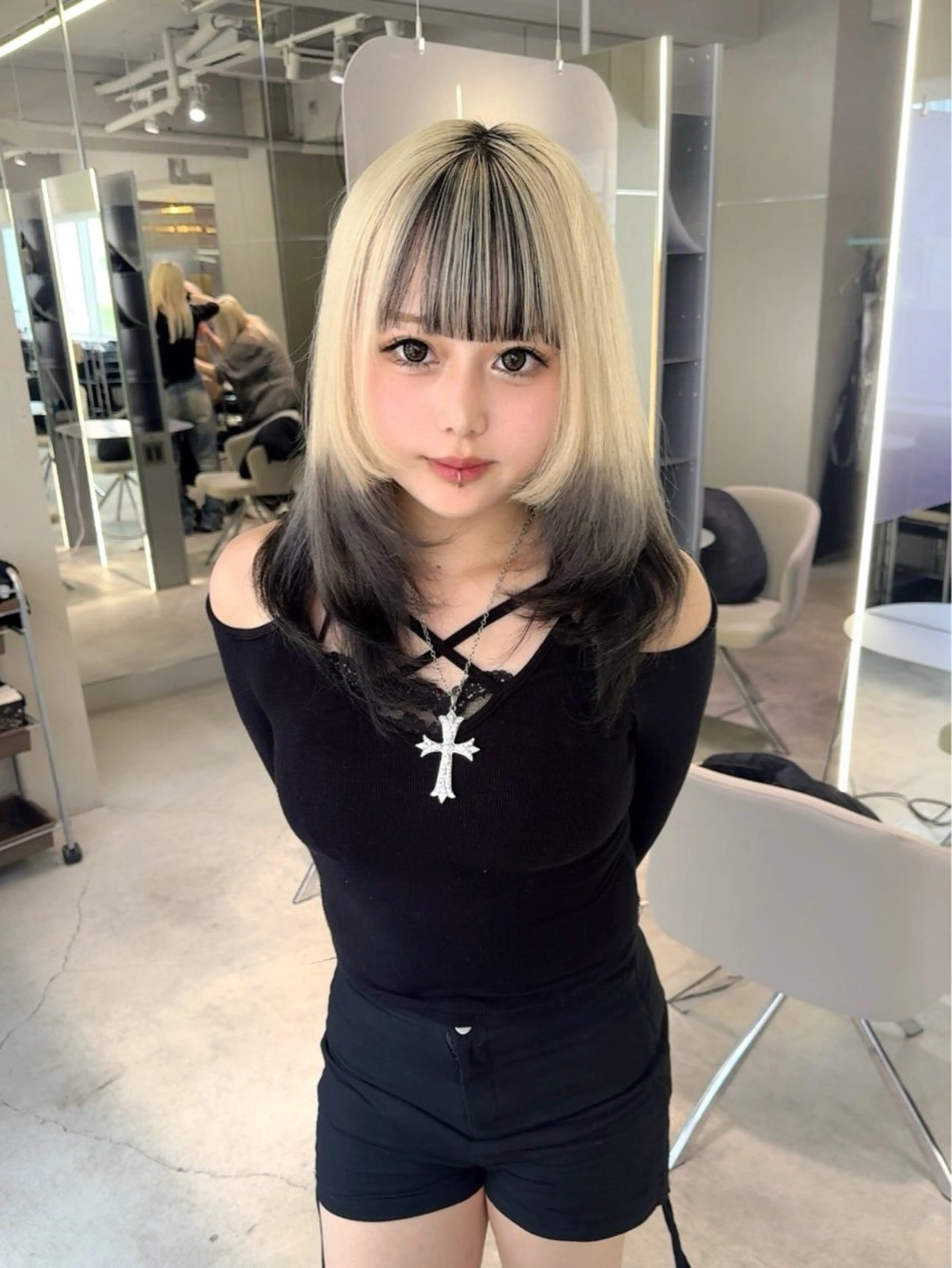 セミロング カラー GEM/ハイトーン /名駅/kanaeのヘアスタイル