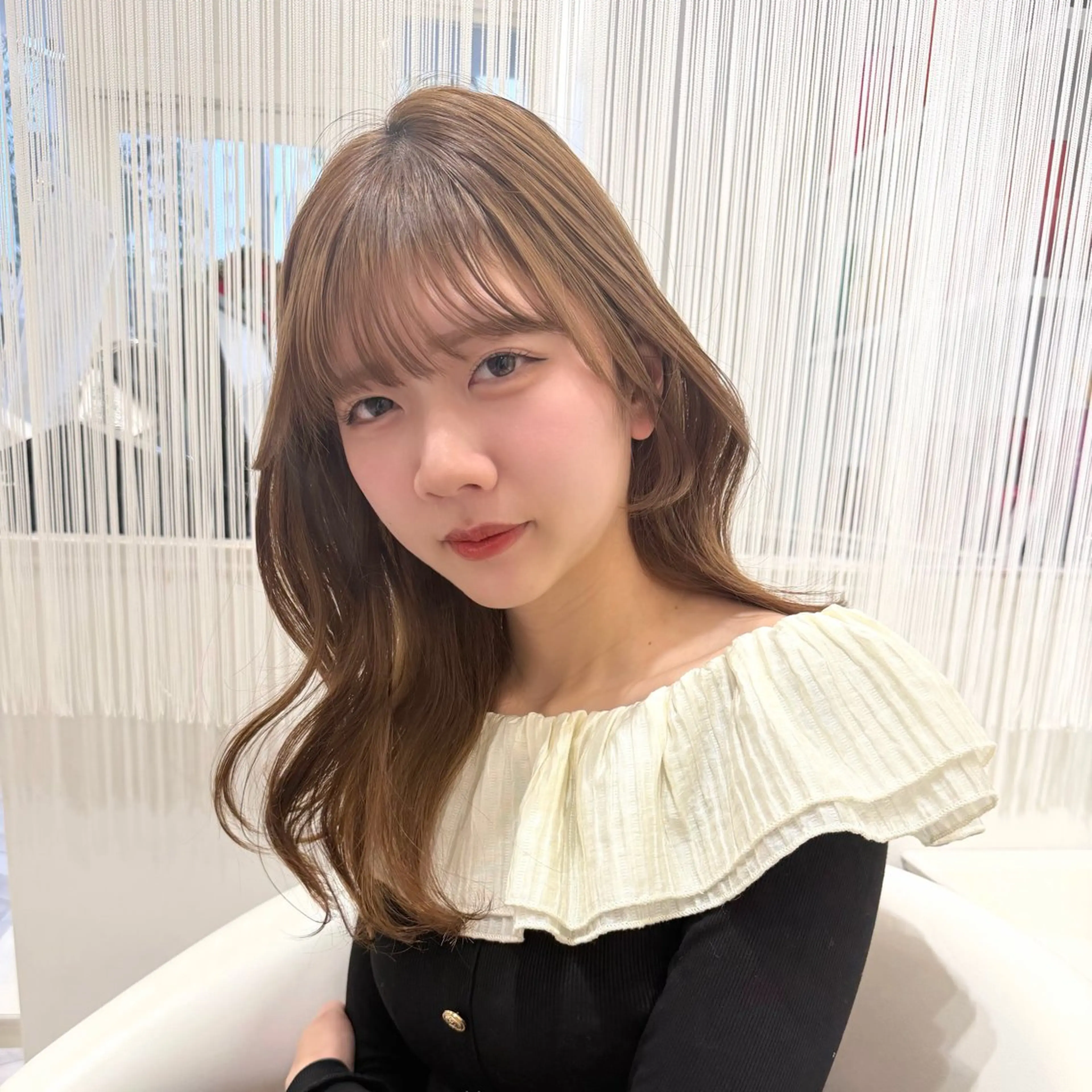 セミロング カラー ヘアカラー ParveMix 🩶🫧入江 香名のヘアスタイル