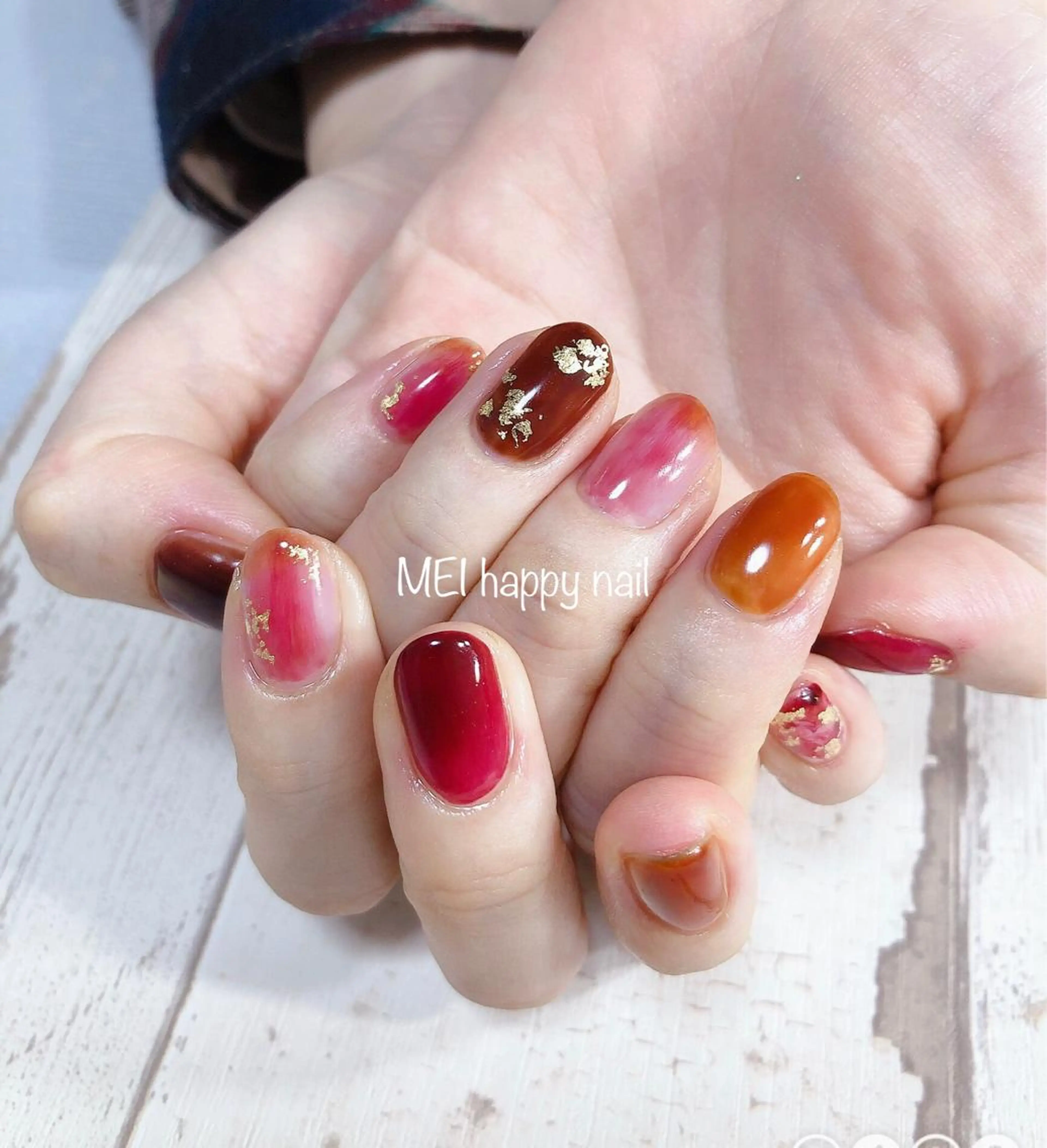 ネイル 北浦和 自爪育成ケアのネイルデザイン