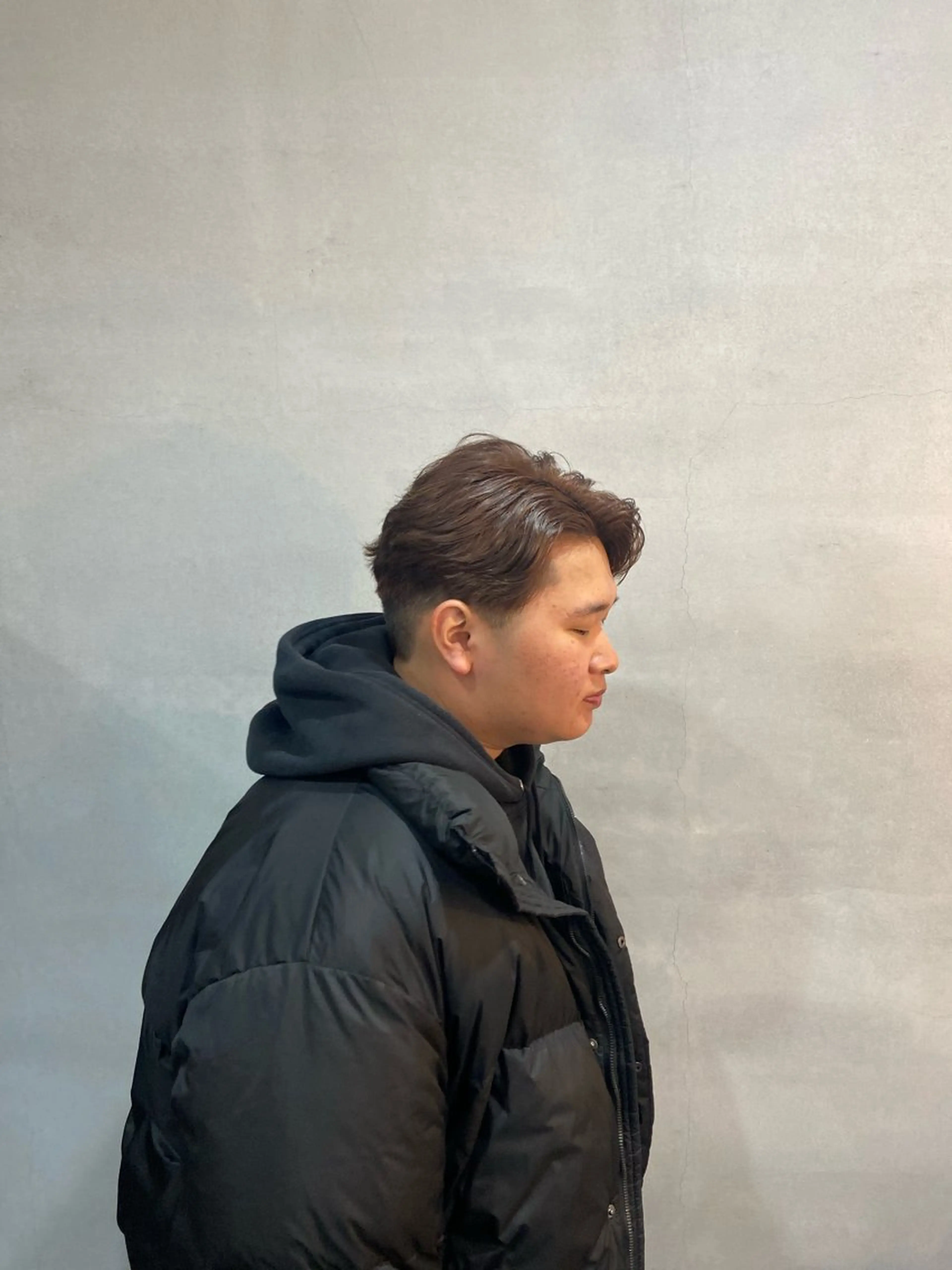 ショート カラー メンズ 七三 ブラウンカラー ナチュラルブラウン LE-PLA Citta 大雅のヘアスタイル