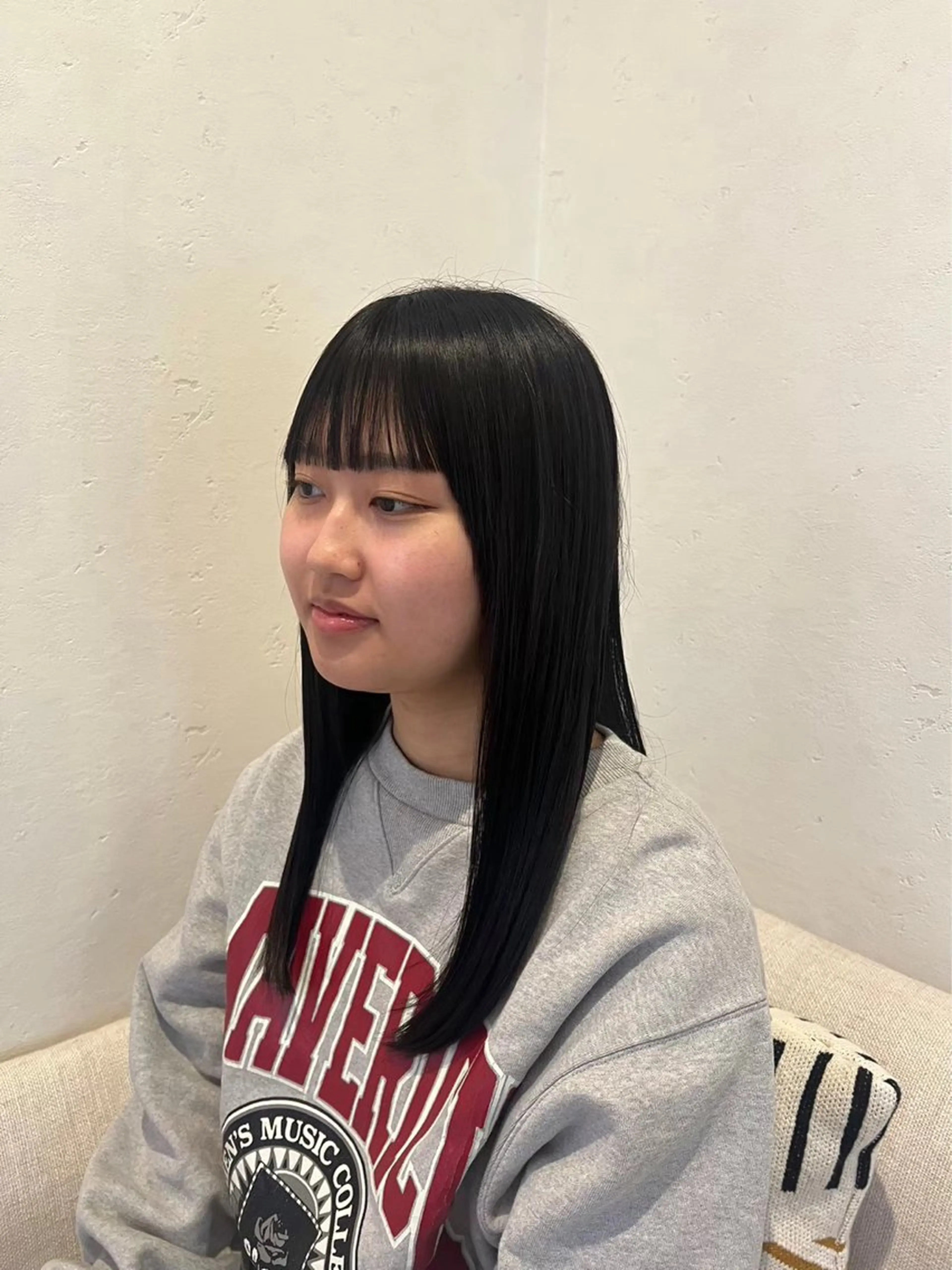 ロング カット 縮毛矯正 amiehairroom所属・むらたナチュラルパー マ🌀透明感カラーのヘアスタイル