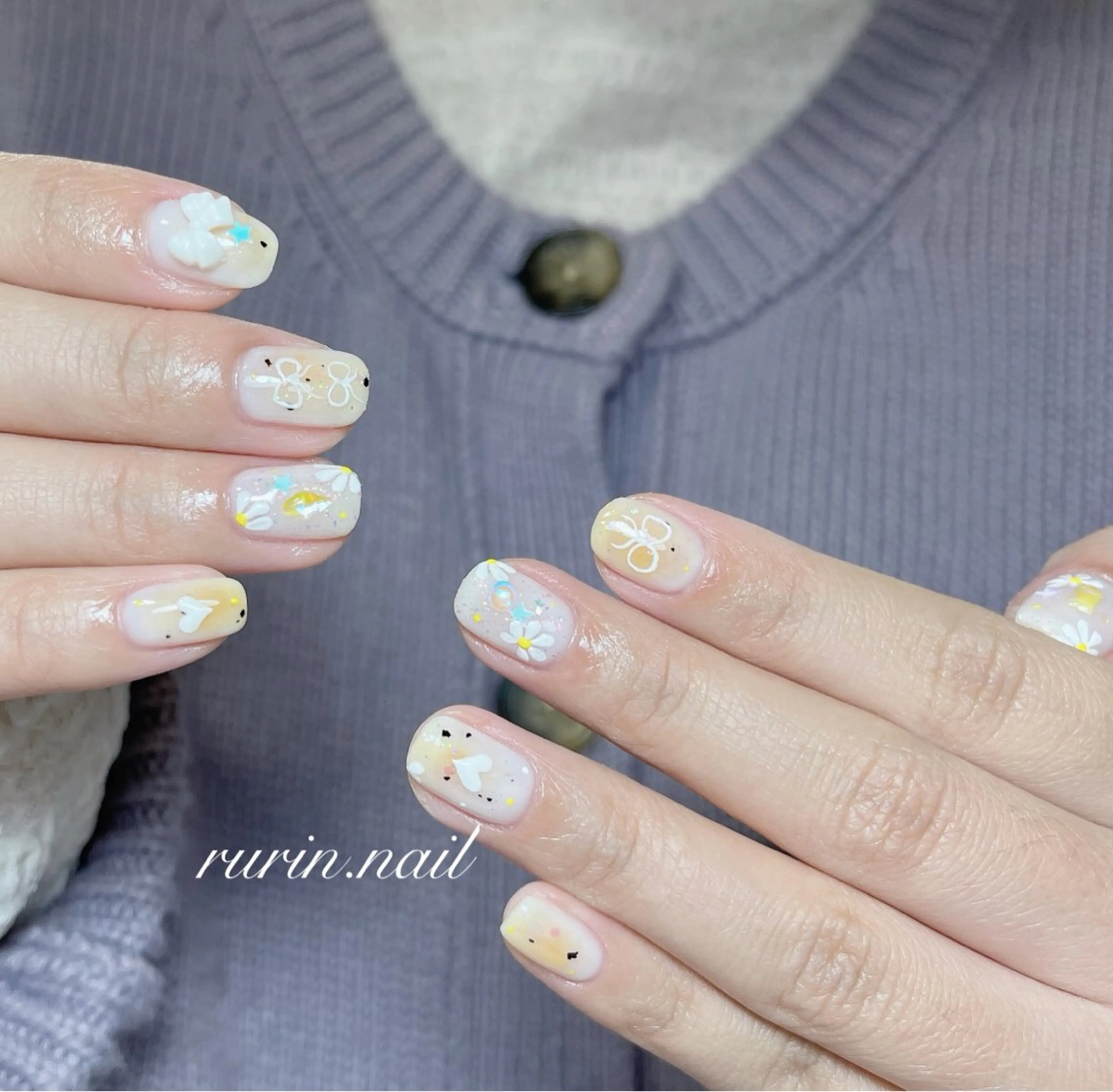 ネイル 春ネイル ルリン サロン💅のネイルデザイン
