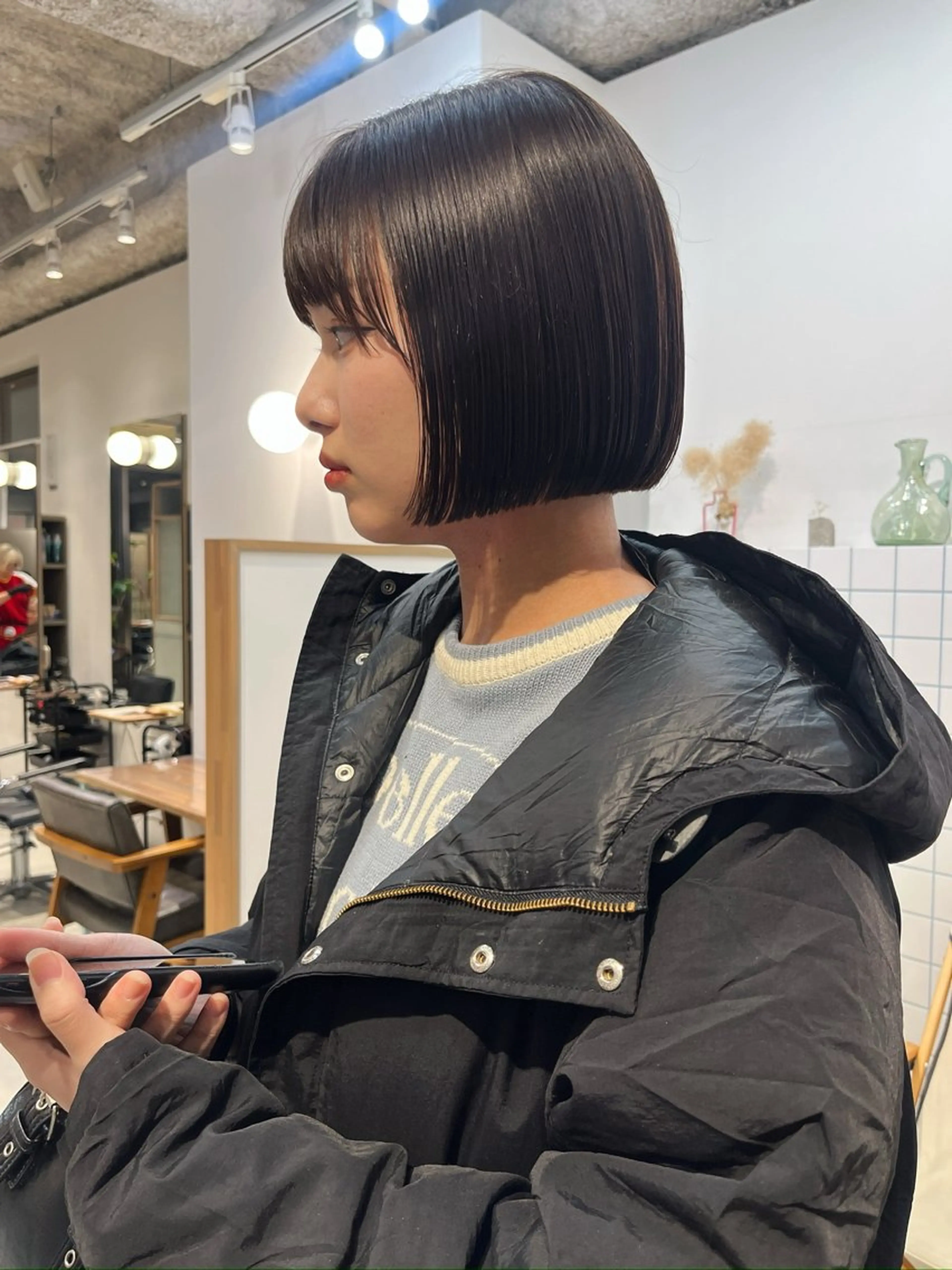 ミディアム カラー 似合わせカット カット ヘアカラー トリートメント メンズハイトーン/栄 /イトウタケルのヘアスタイル