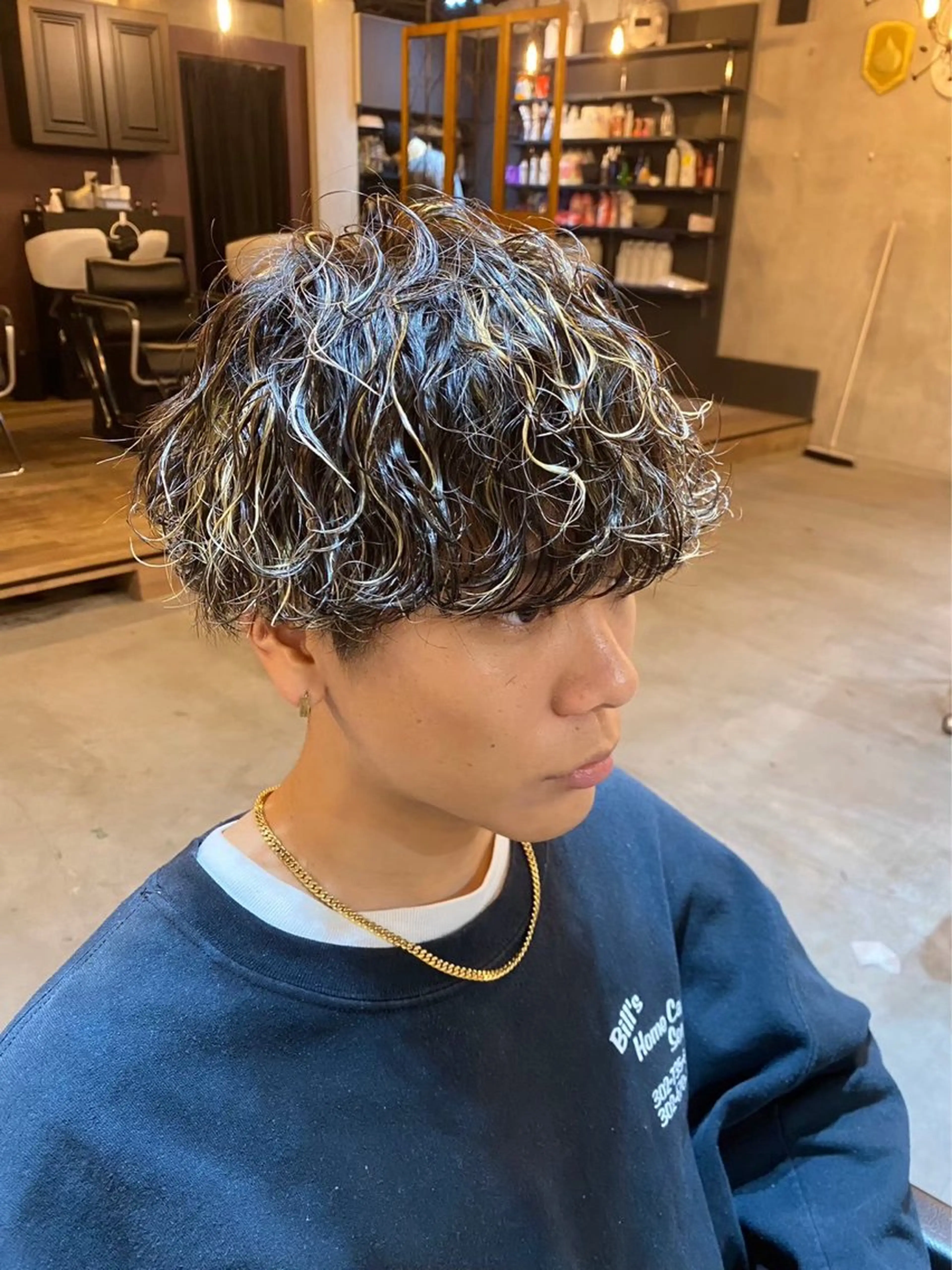 カラー パーマ メンズ 石川 歳也のヘアスタイル