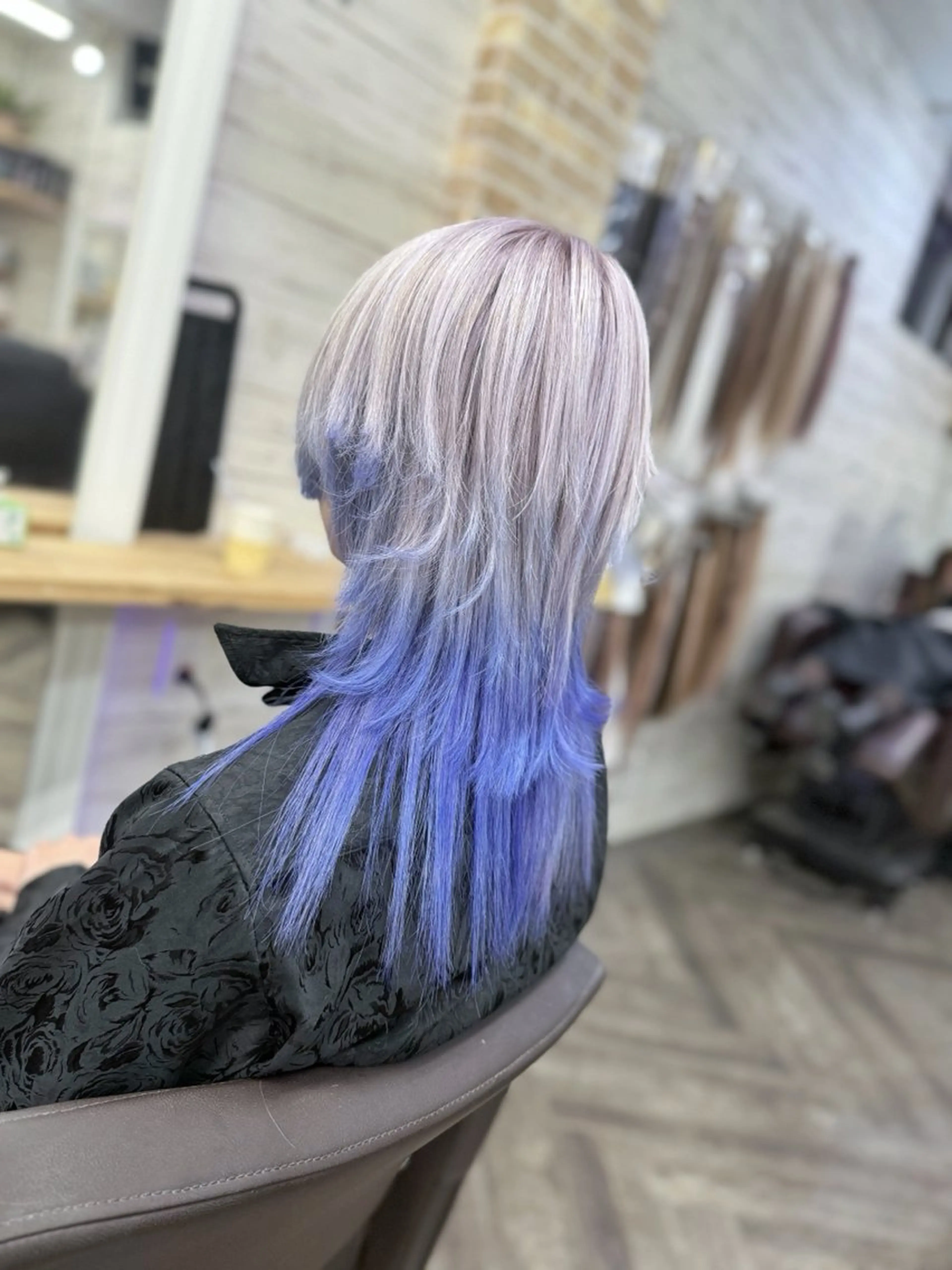 ミディアム カラー アクアカラー ブルーカラー パープルカラー ヘアカラー 北沢 隆のヘアスタイル