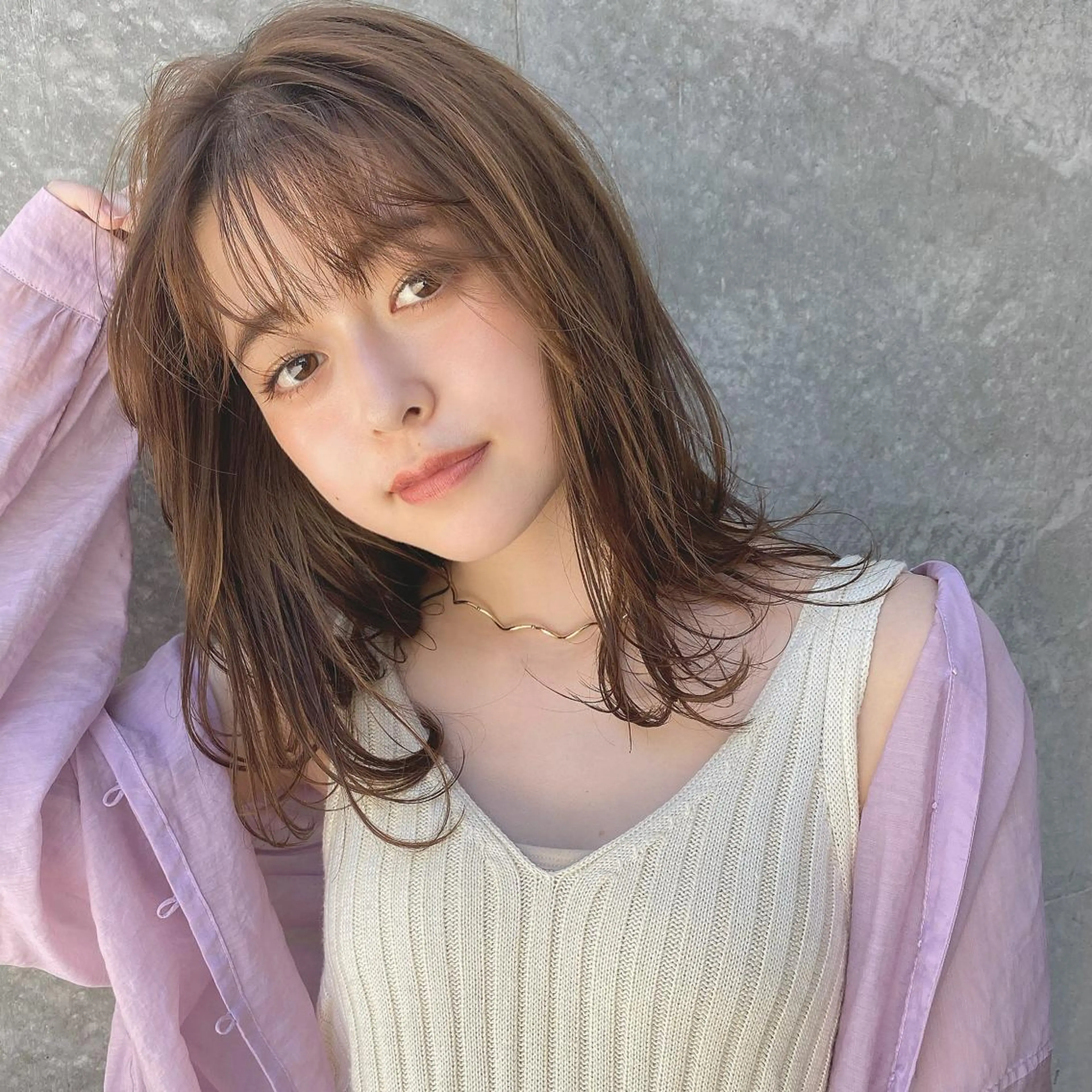 細めハイライト🩶 ボブ/レイヤーカットのヘアスタイル