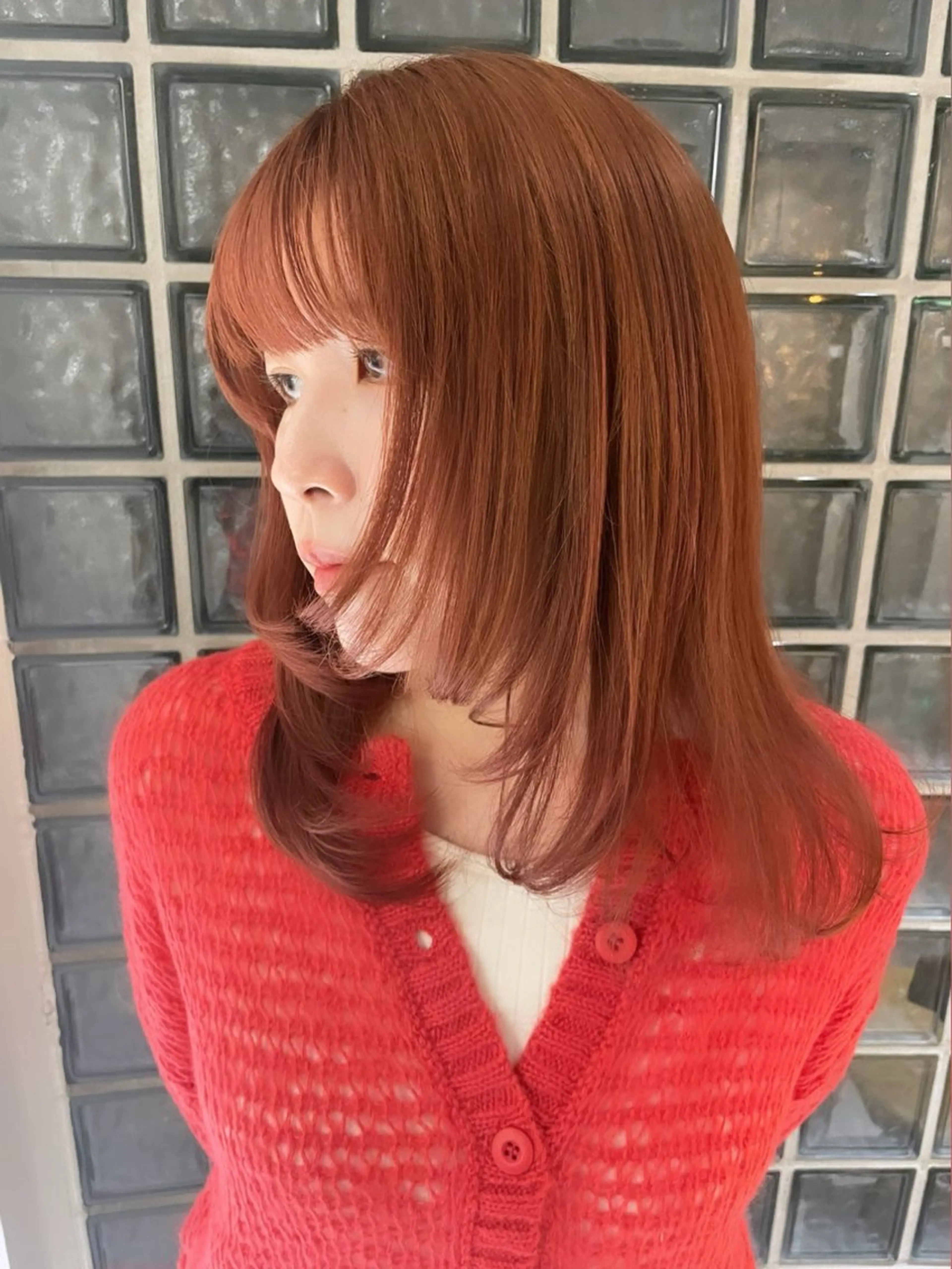 ミディアム 顔周りカット レイヤーカット アキ/梅田/顔まわり /レイヤーカット/のヘアスタイル