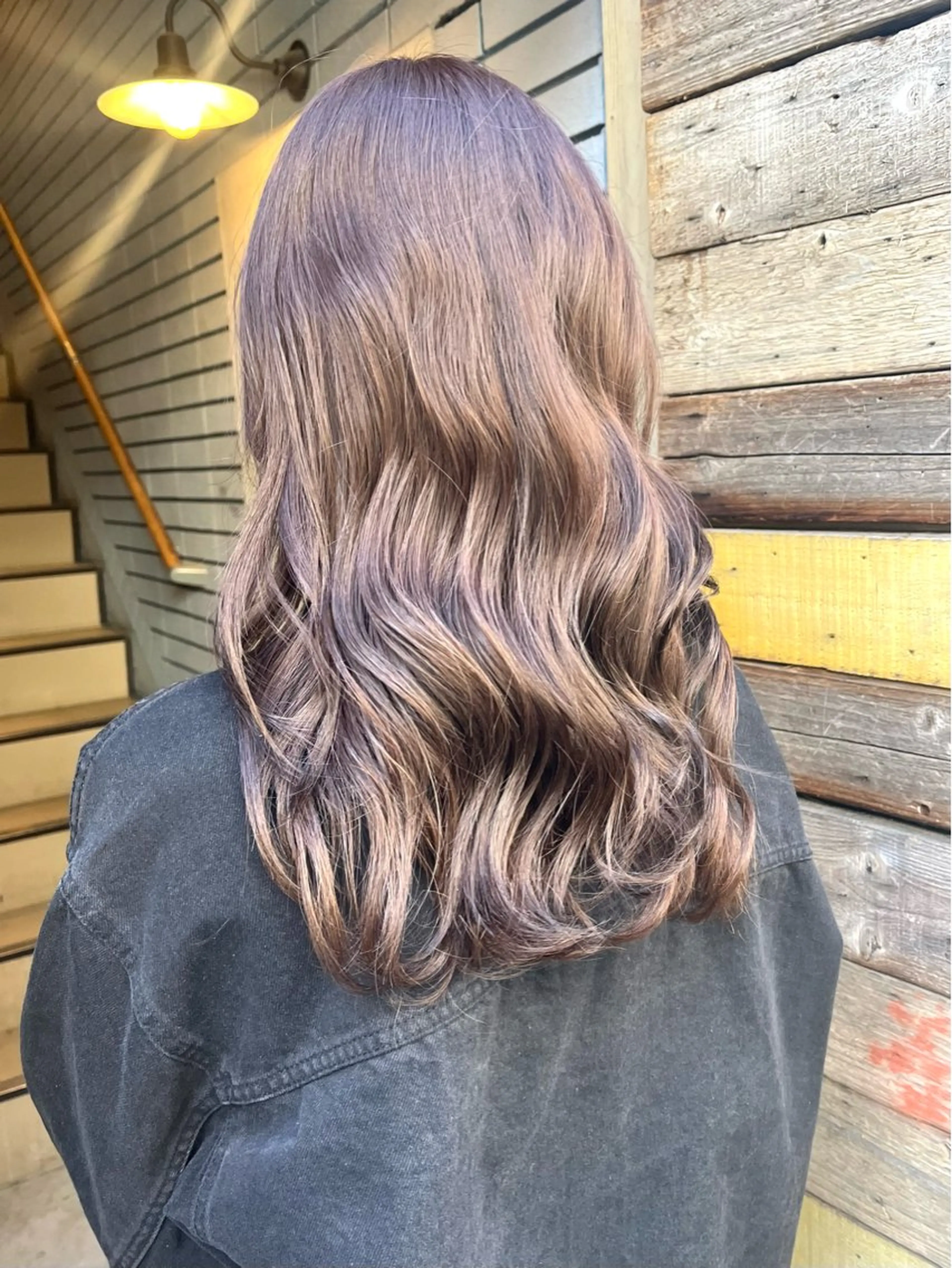 ロング カラー ヘアカラー トリートメント 切りっぱなしボブ 艶カラー🌷江梨🍎のヘアスタイル