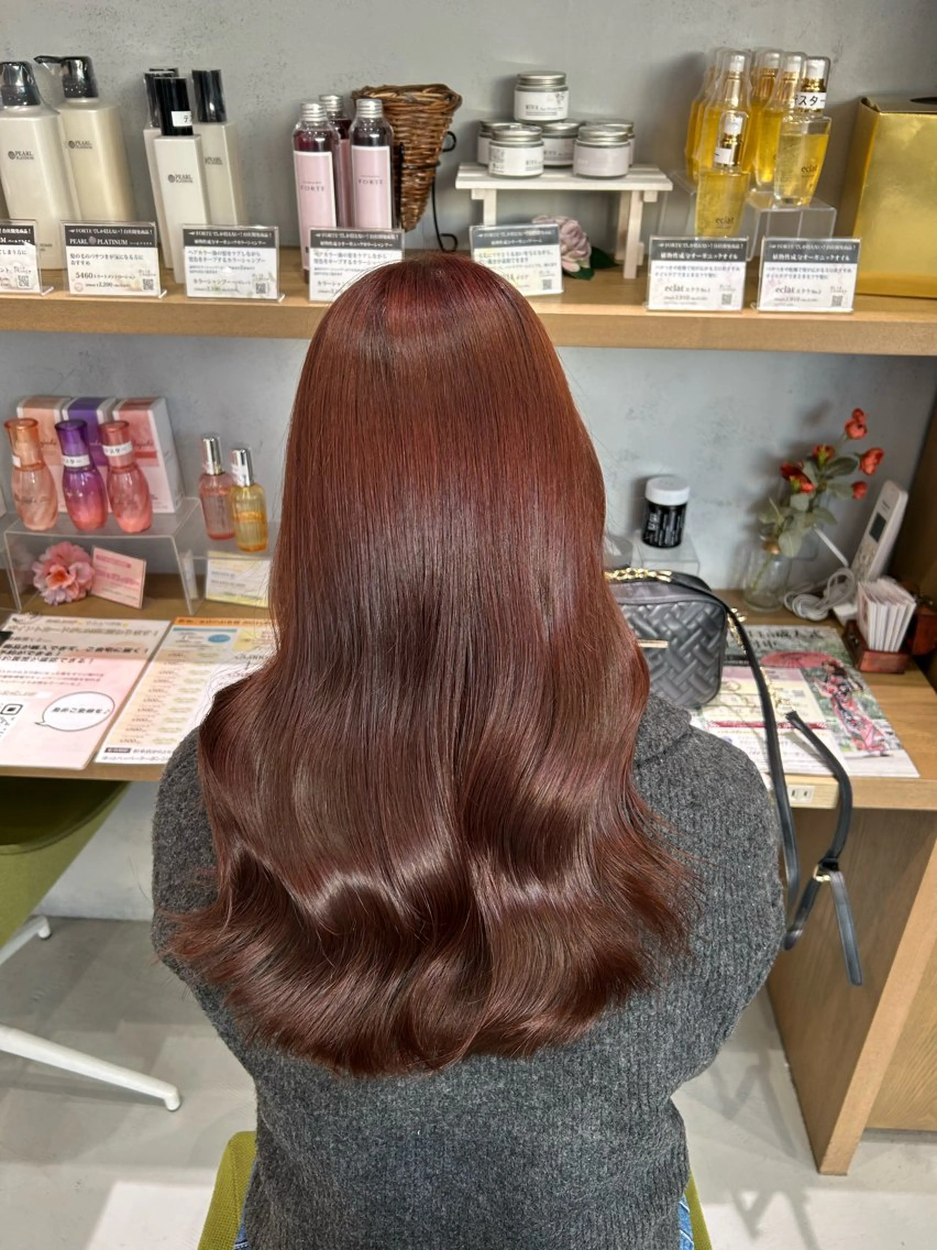 カラー 🌷韓国顔周りカット ×艶カラーaki🌷のヘアスタイル