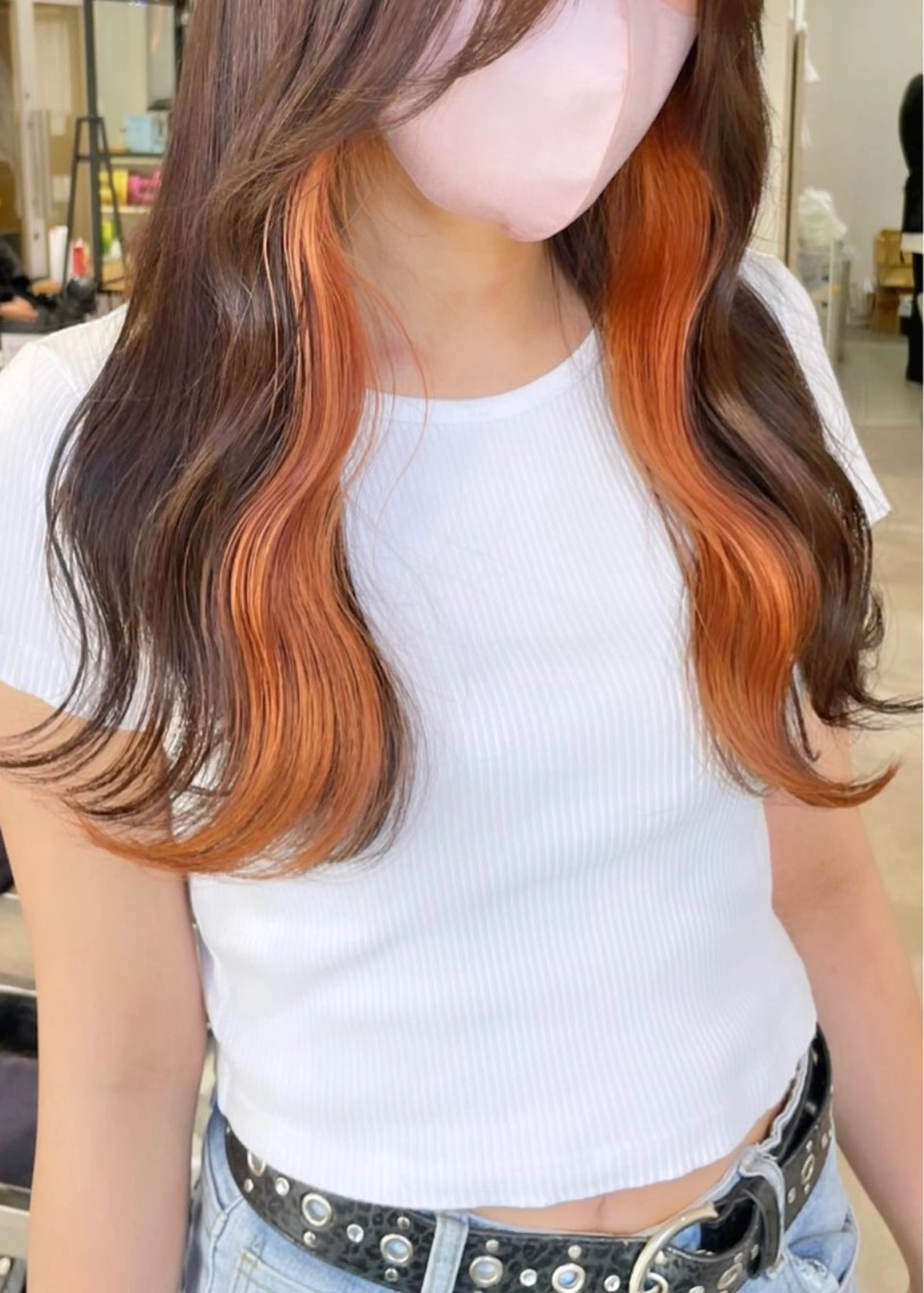 〰️初回限定クーポン〰️🍒イヤリングカラー🪐‪ポイントブリーチ＋カラー 【暖色・寒色◎】の写真