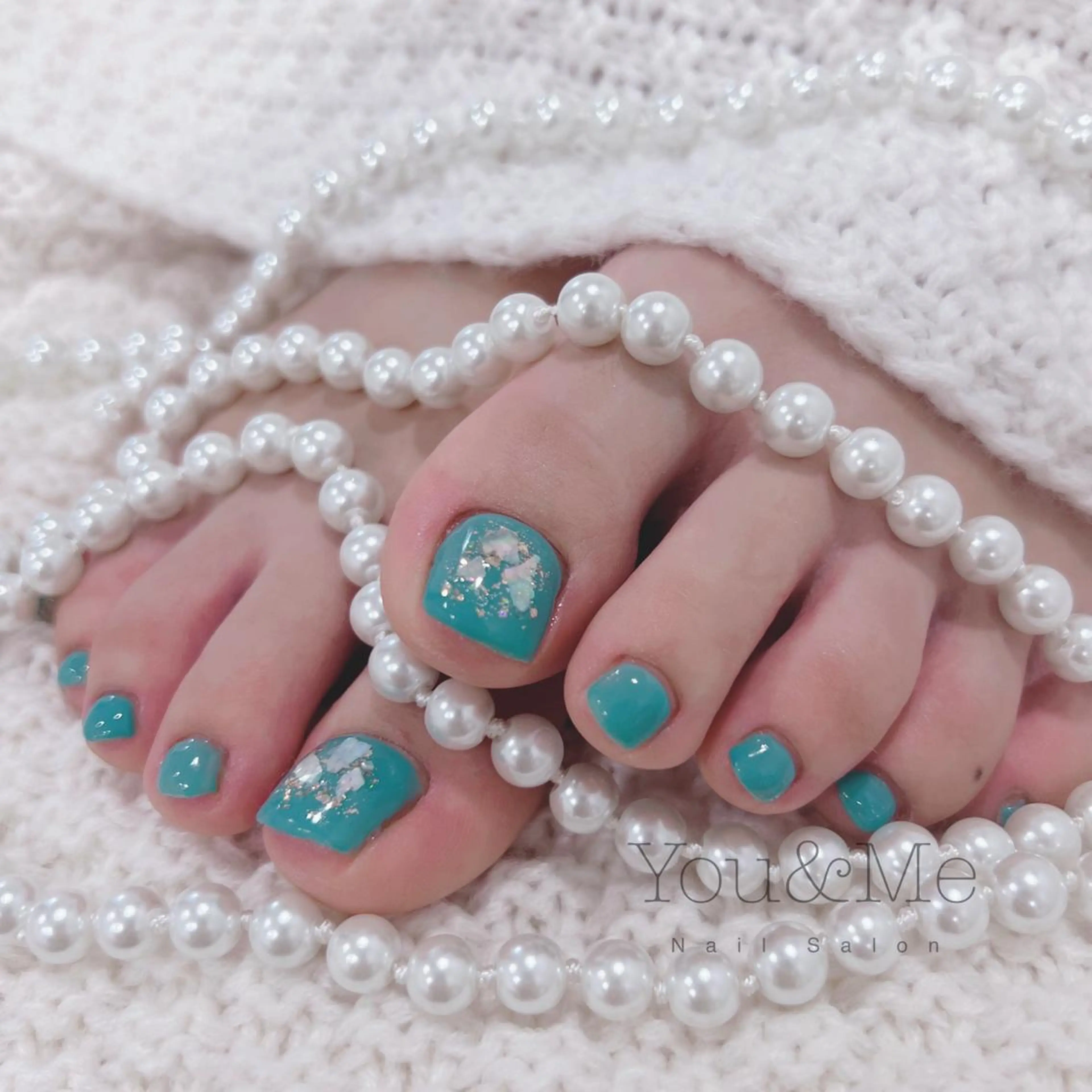 ネイル アートネイル フラッシュネイル フレンチネイル ジェルネイル ガラスフレンチ You&Me Yukiのネイルデザイン