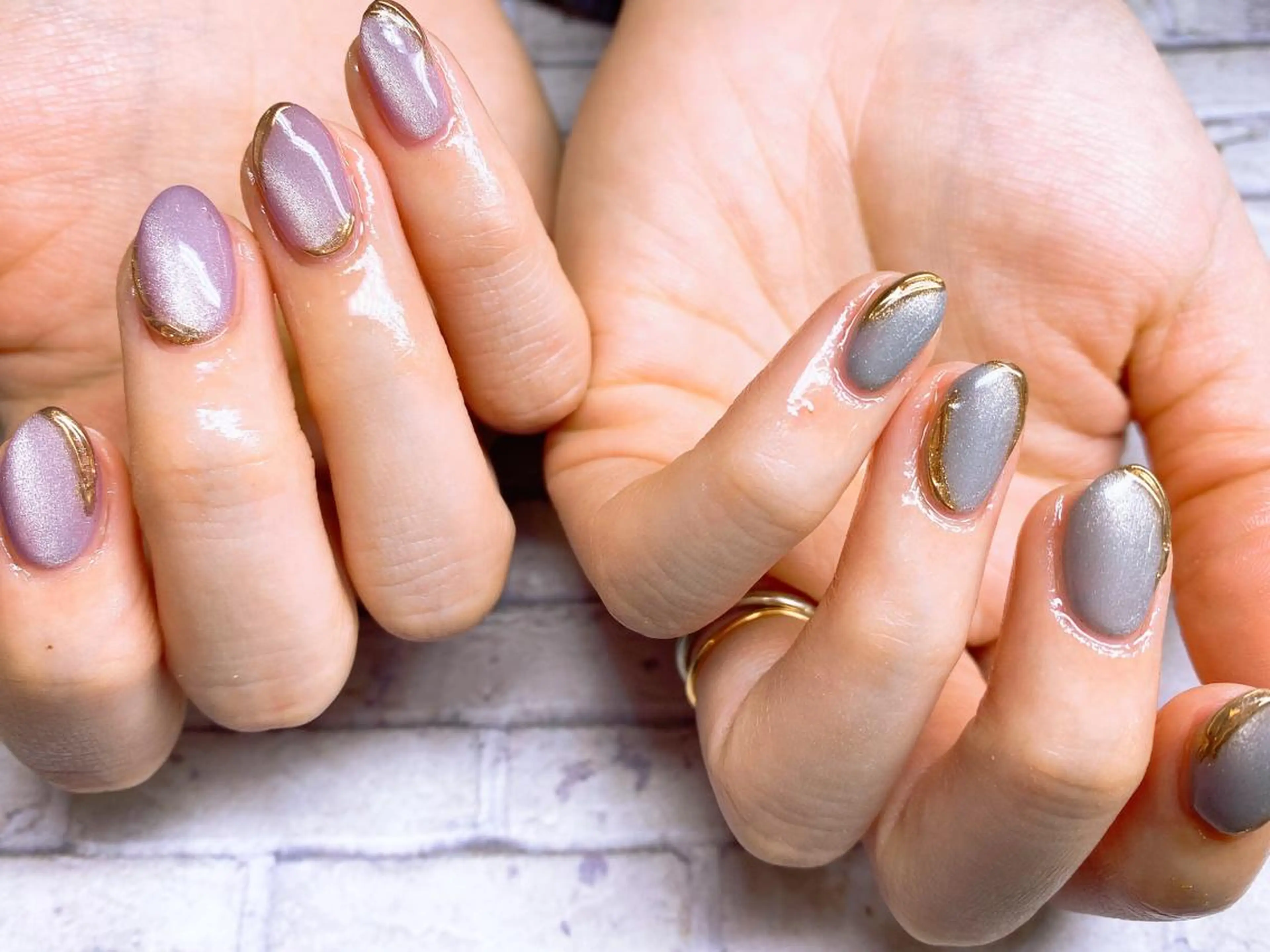 ネイル マグネットネイル ミラーネイル 高野 梨紗子のネイルデザイン