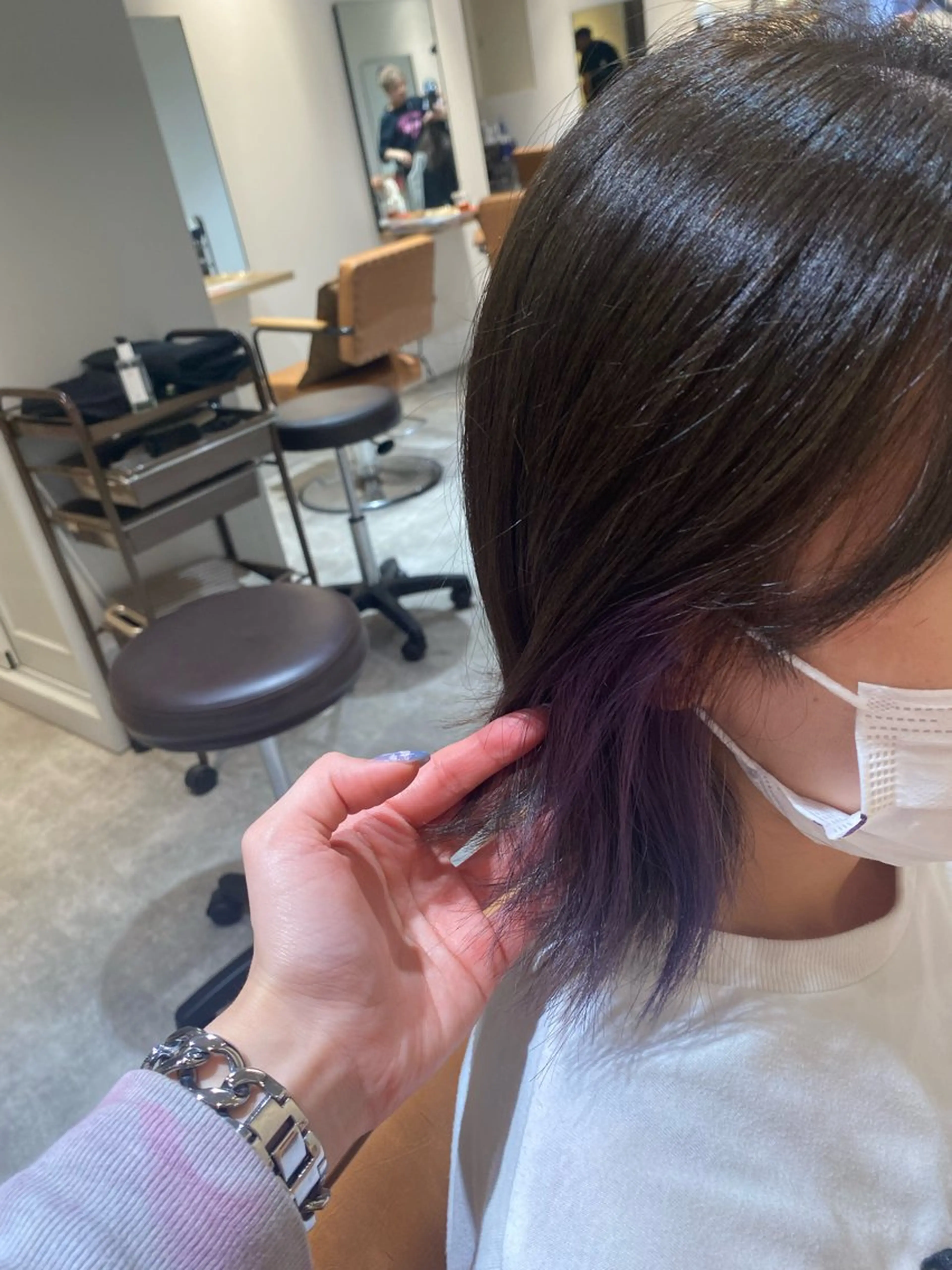 ショート カラー インナーカラー ラベンダーカラー カット ヘアカラー オスズ 🎀´-のヘアスタイル