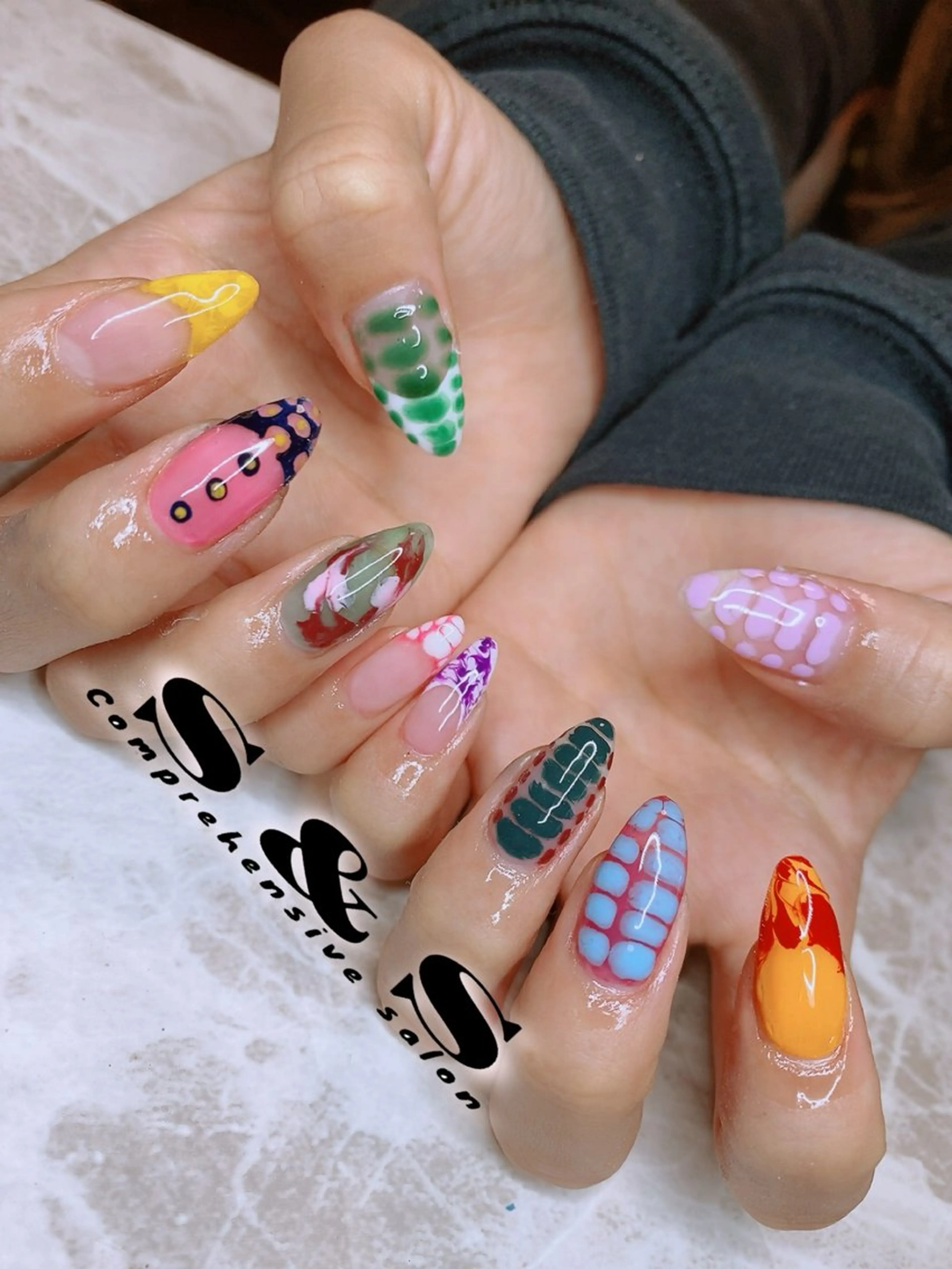 ネイル 長さ出し メンズネイル 持ち込み スカルプネイル S&S 村田小百合のネイルデザイン