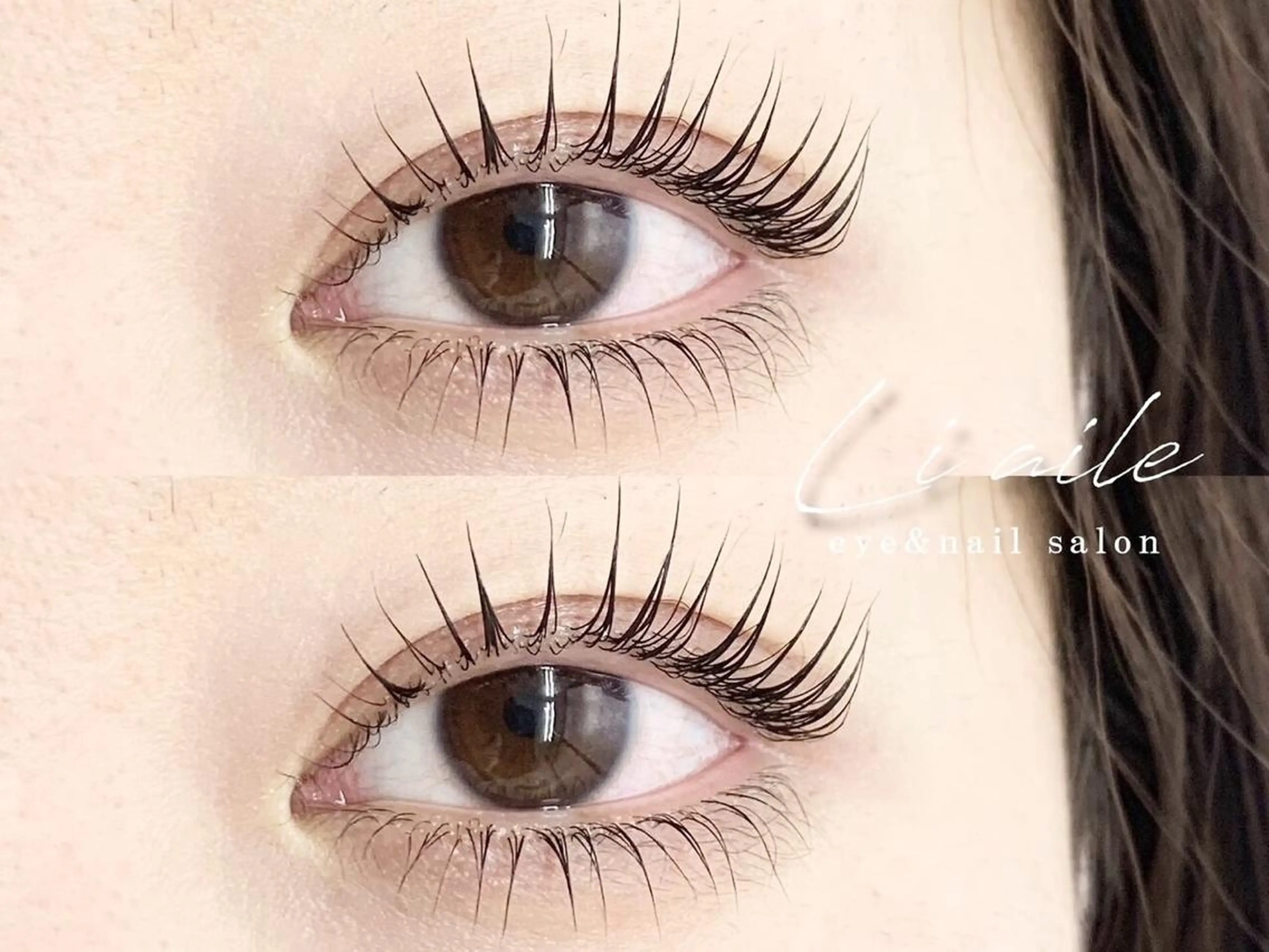 マツエク・マツパ パリジェンヌラッシュリフト まつげパーマ 下まつげエクステ 一重×まつ毛パーマ Li aile - eye&nailsalon -所属・Li aile 【リエル】上本町店のネイルデザイン