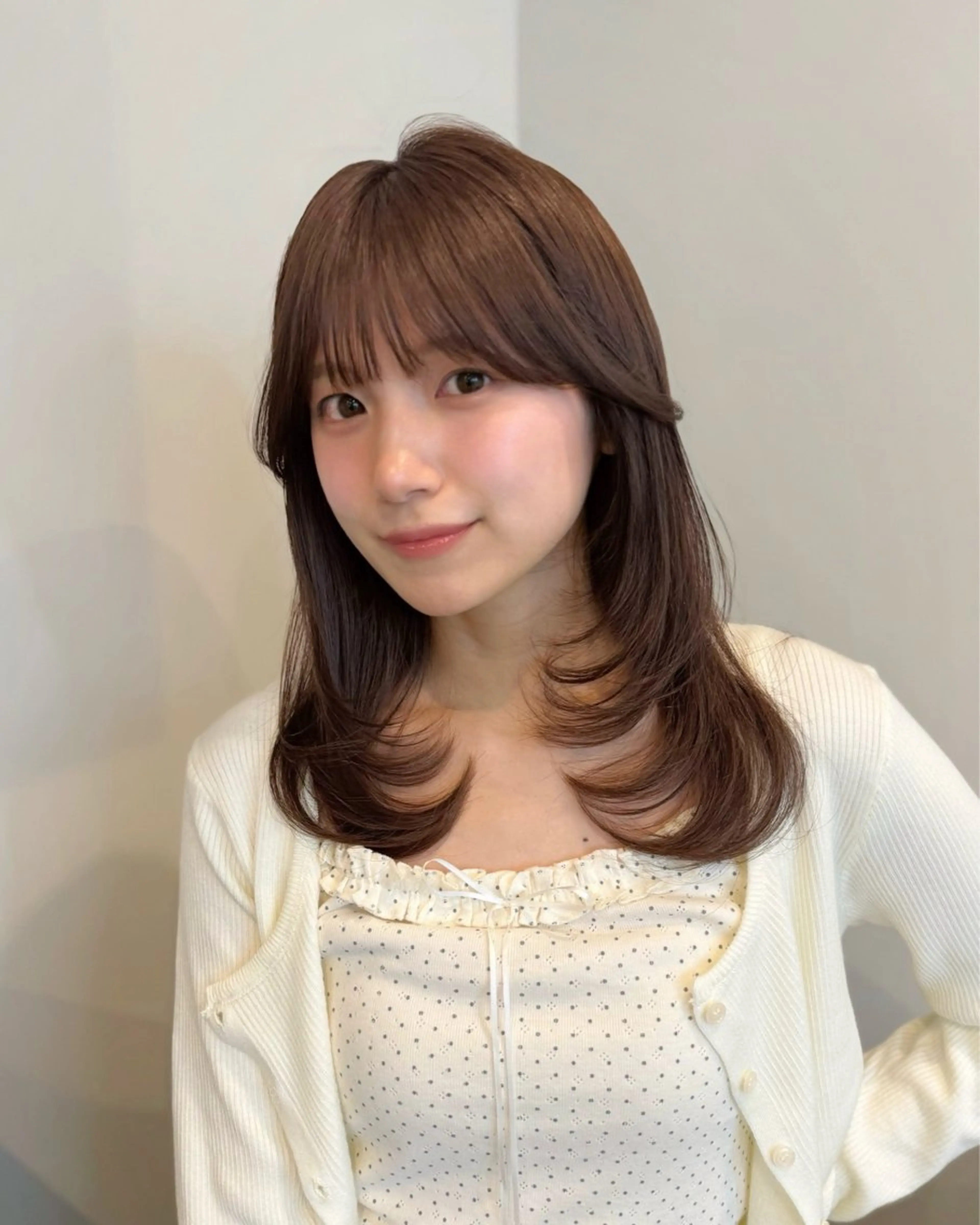 ミディアム sora/レイヤー/ 透明感カラー🎀のヘアスタイル