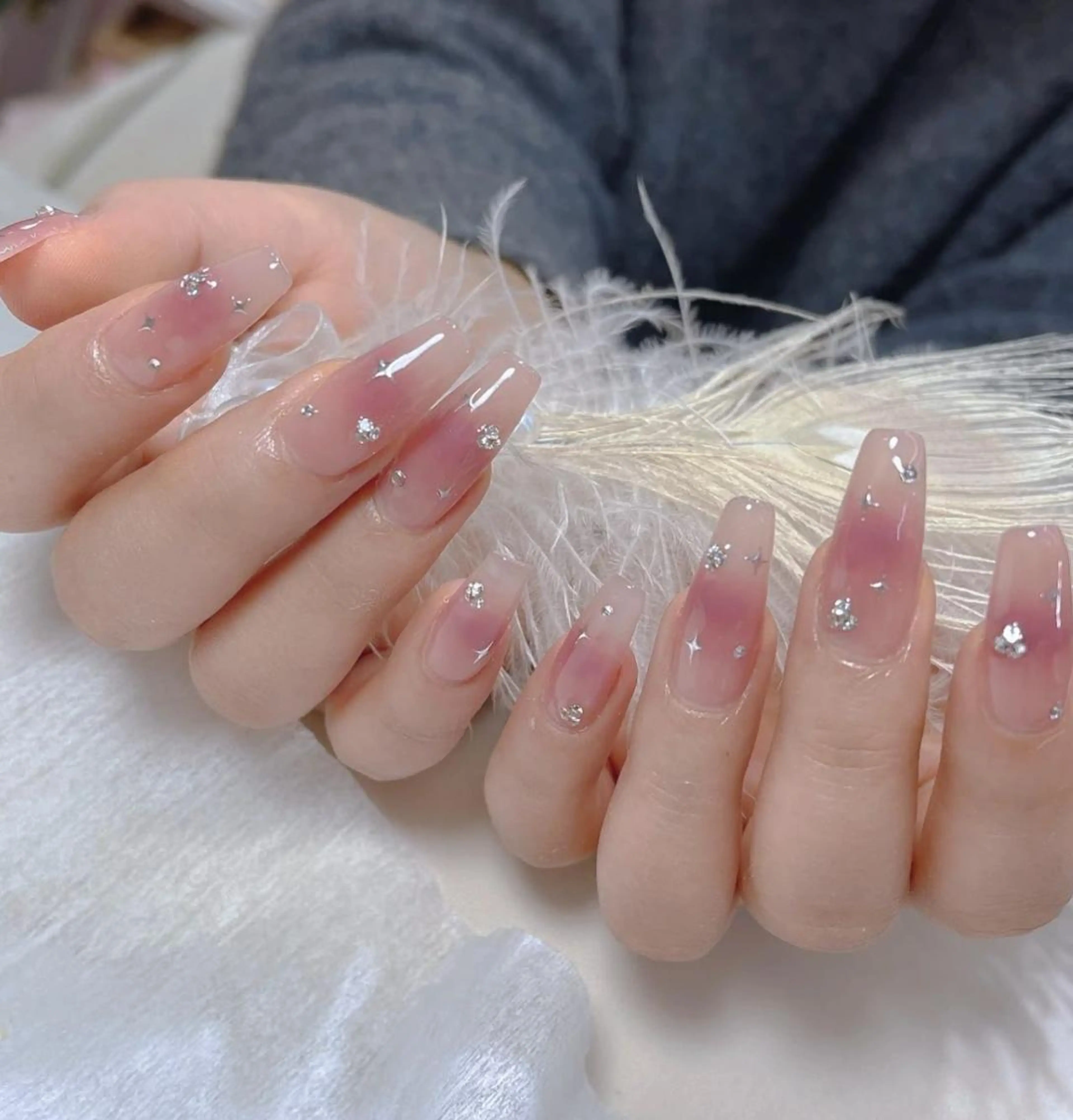 ネイル アートネイル 長さ出し ネイルチップ Queen's ゆなのネイルデザイン