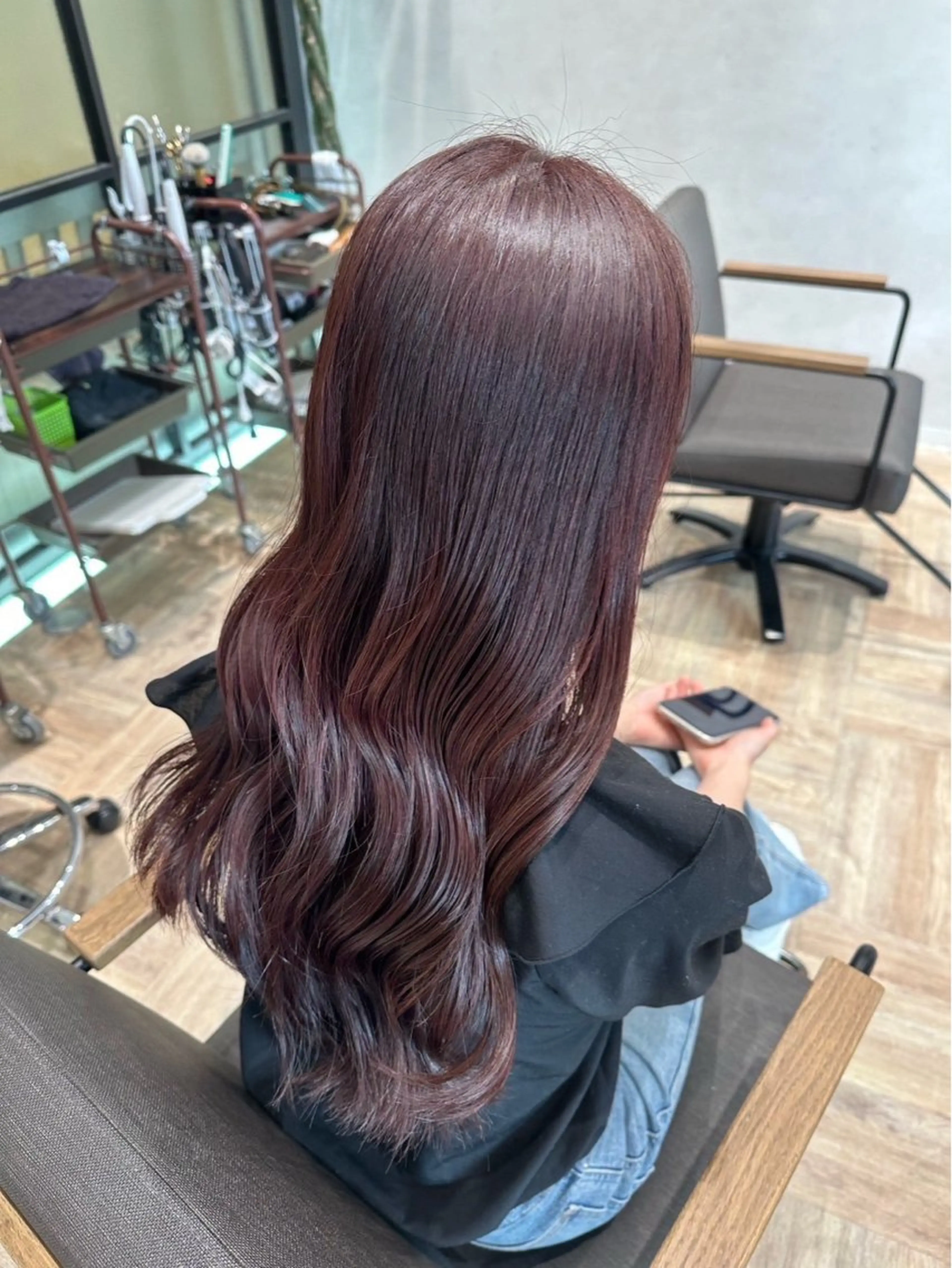 透明感ヘアカラー➕スリーステップトリートメントの写真