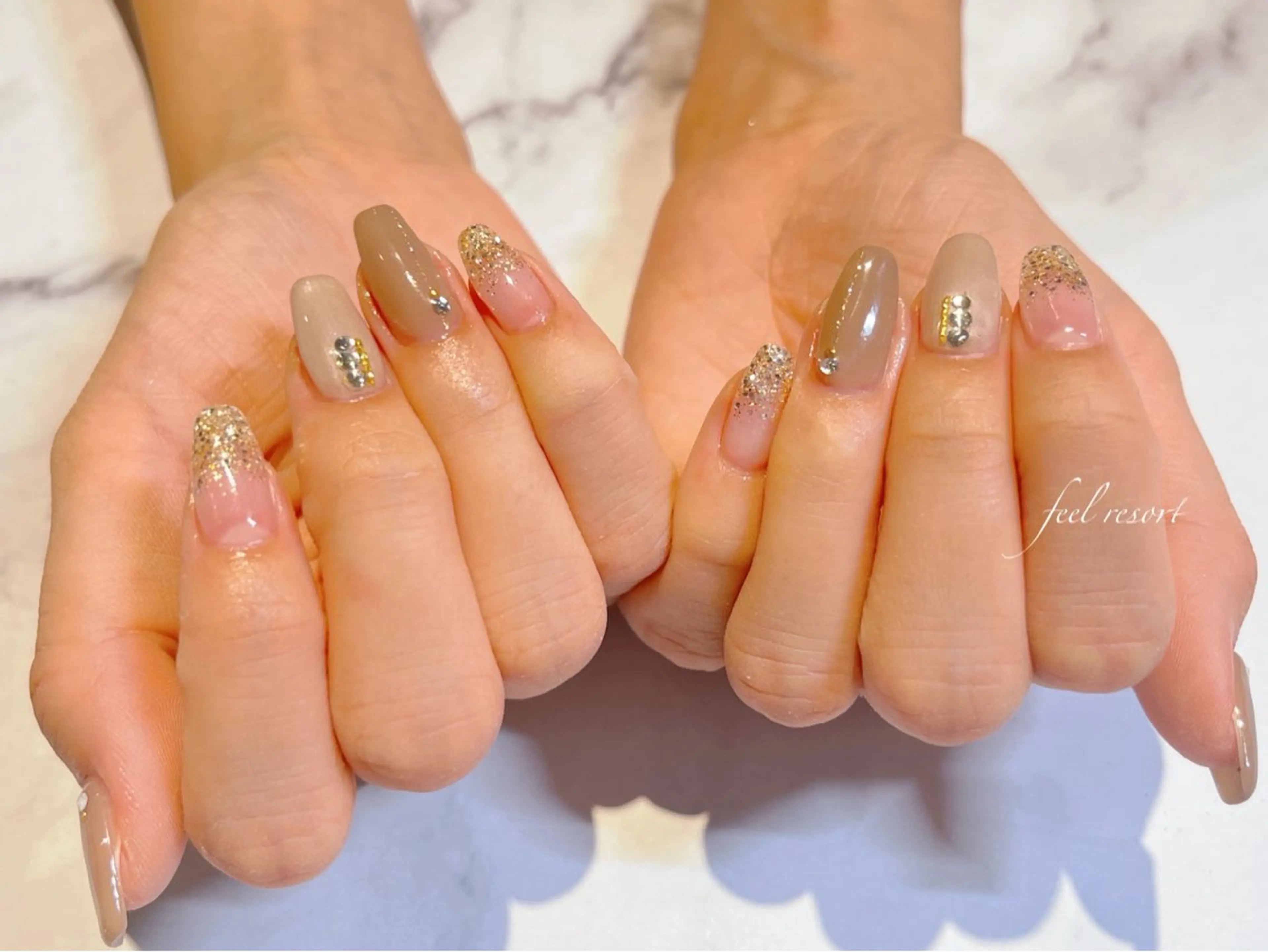 ネイル 長さ出し フットネイル フレンチネイル ジェルネイル ガラスフレンチ Lien（リアン） 銀座駅6分のネイルデザイン